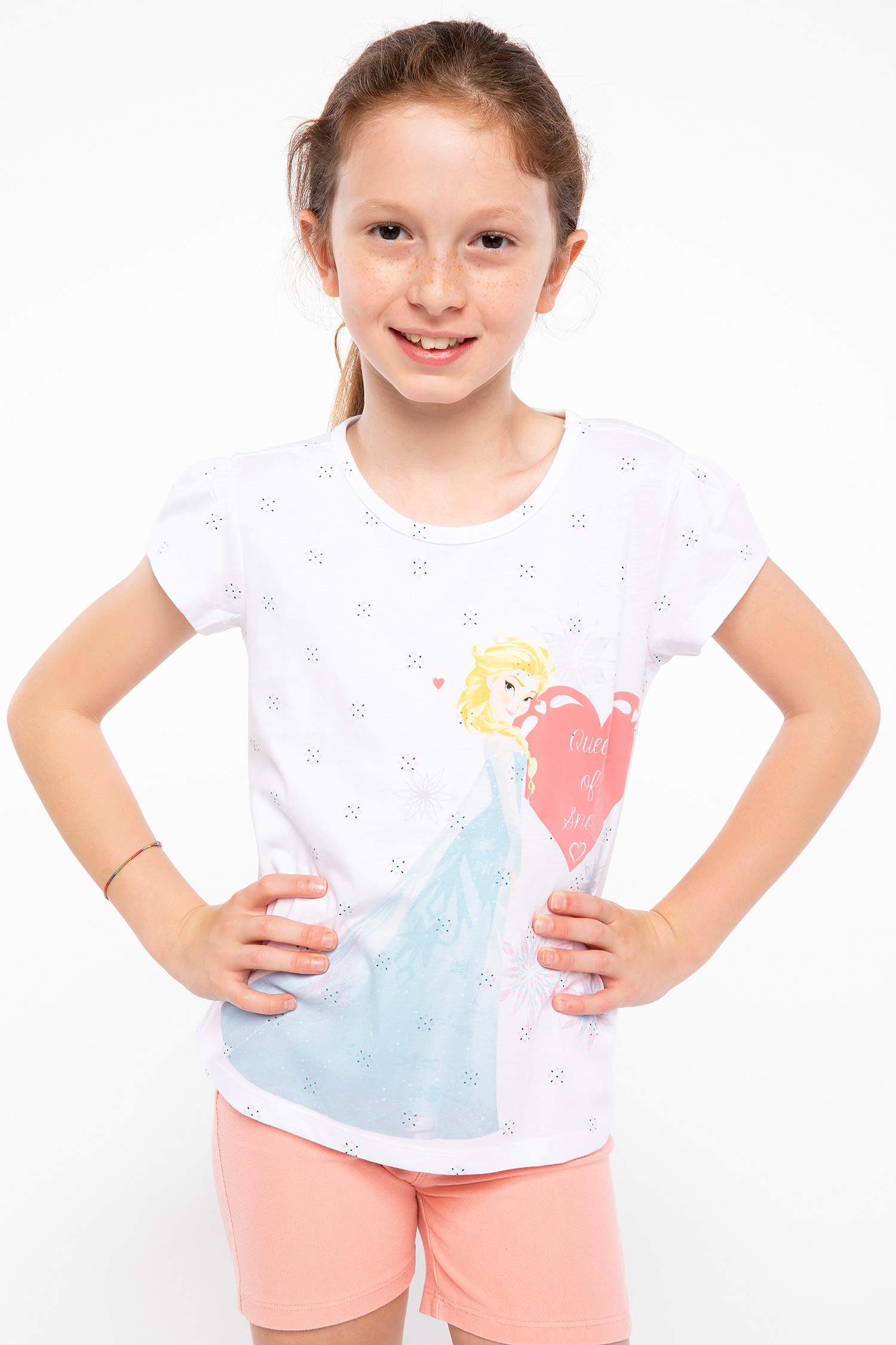 Defacto Frozen Lisanslı Kız Çocuk Body. 1