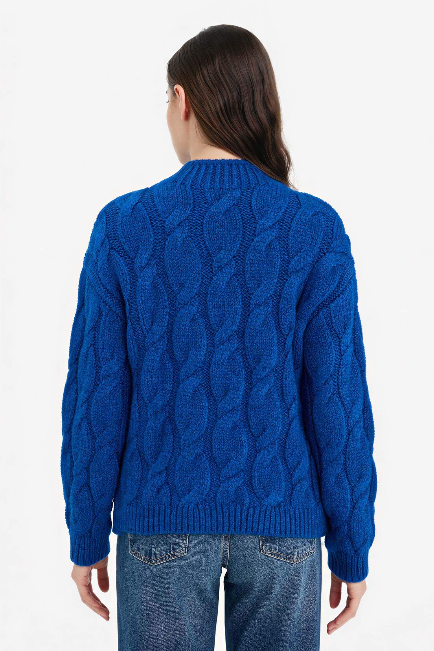 Regular Fıt Bisiklet Yaka Kazak