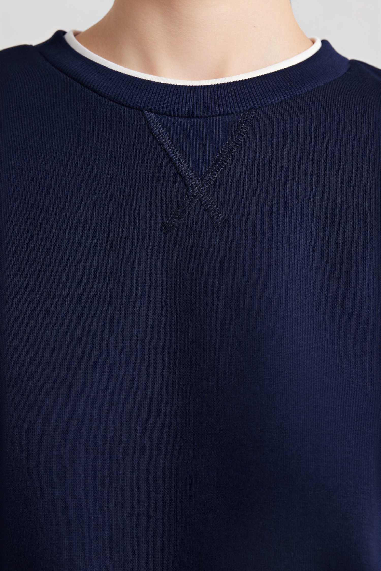 DeFacto Relax Fıt Basıc Düz Sweatshirt görsel 4
