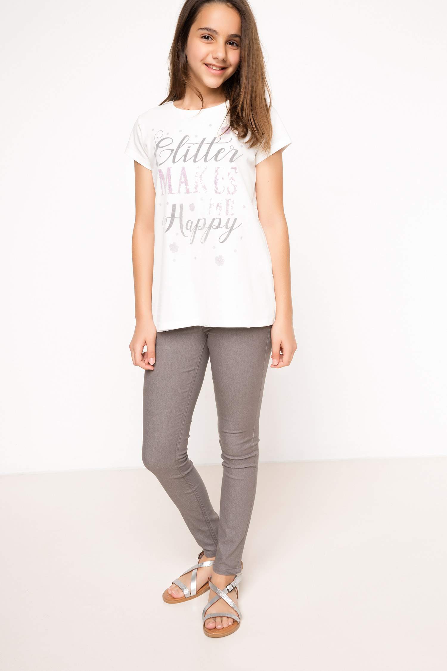 Defacto Slim Fit 5 Cep Genç Kız Pantolon. 1