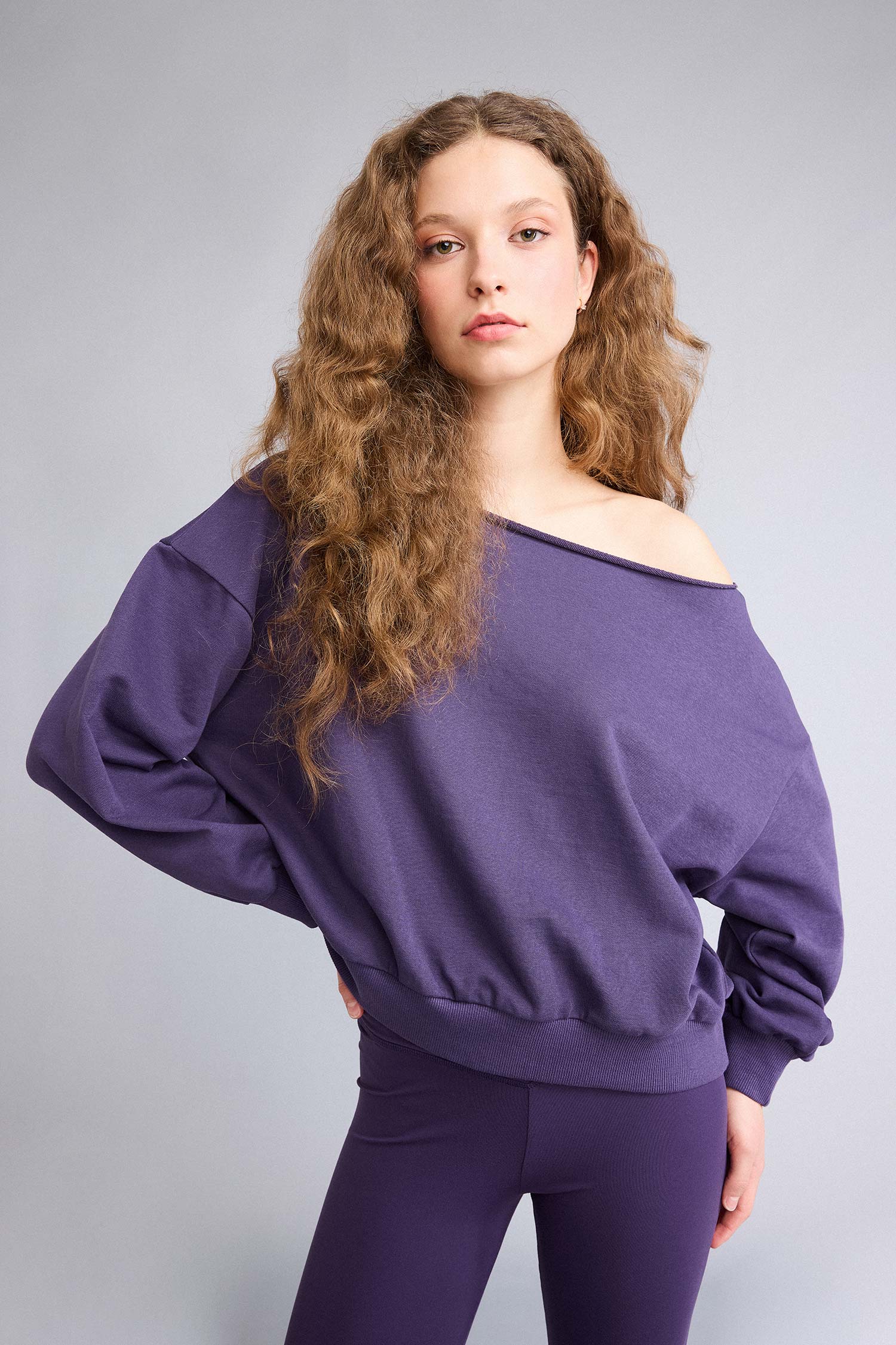 DeFacto Tek Omuzlu Kalın Sweatshirt görsel 3