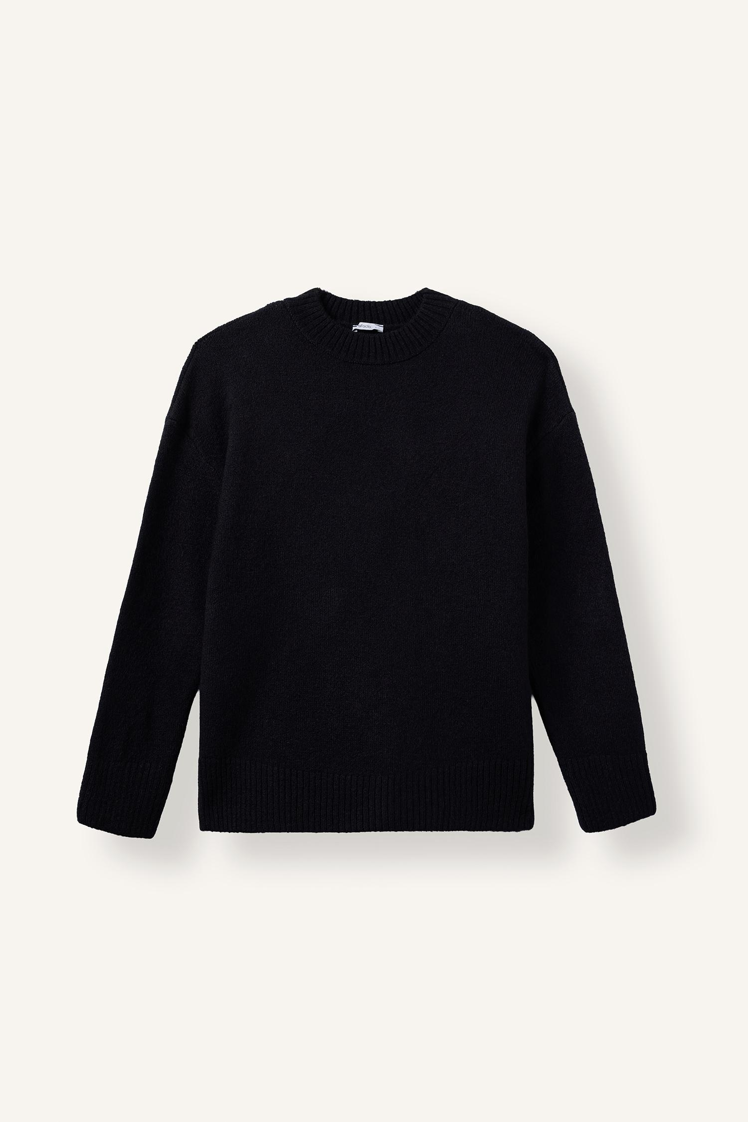 DeFacto Oversize Bisiklet Yaka Basic Kazak görsel 6