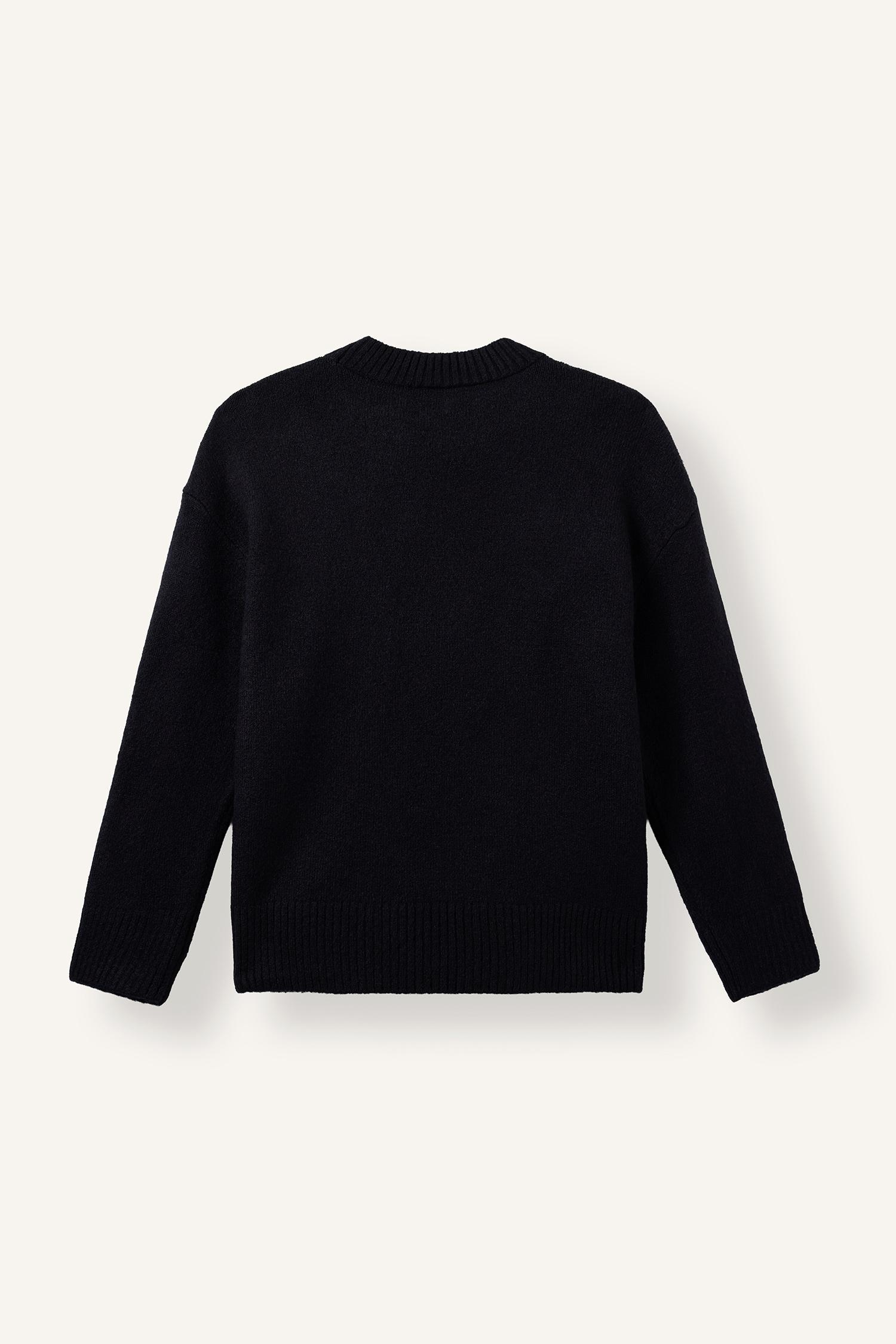 DeFacto Oversize Bisiklet Yaka Basic Kazak görsel 7