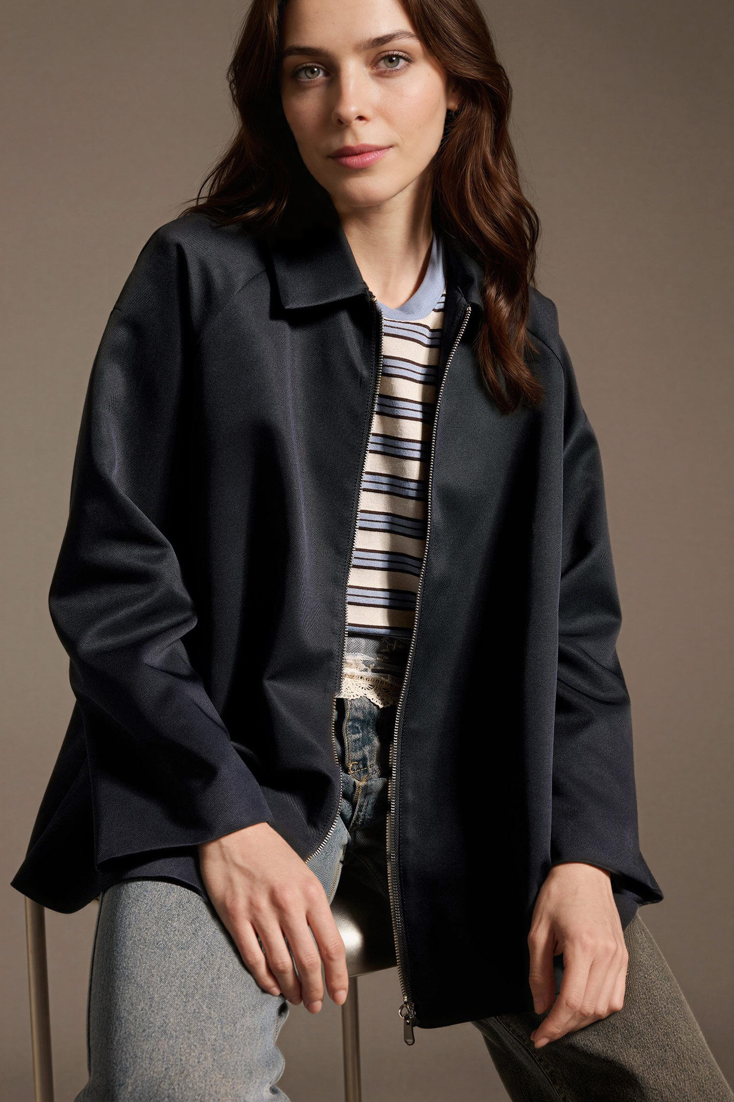 DeFacto Loose Fıt Gabardin Trençkot