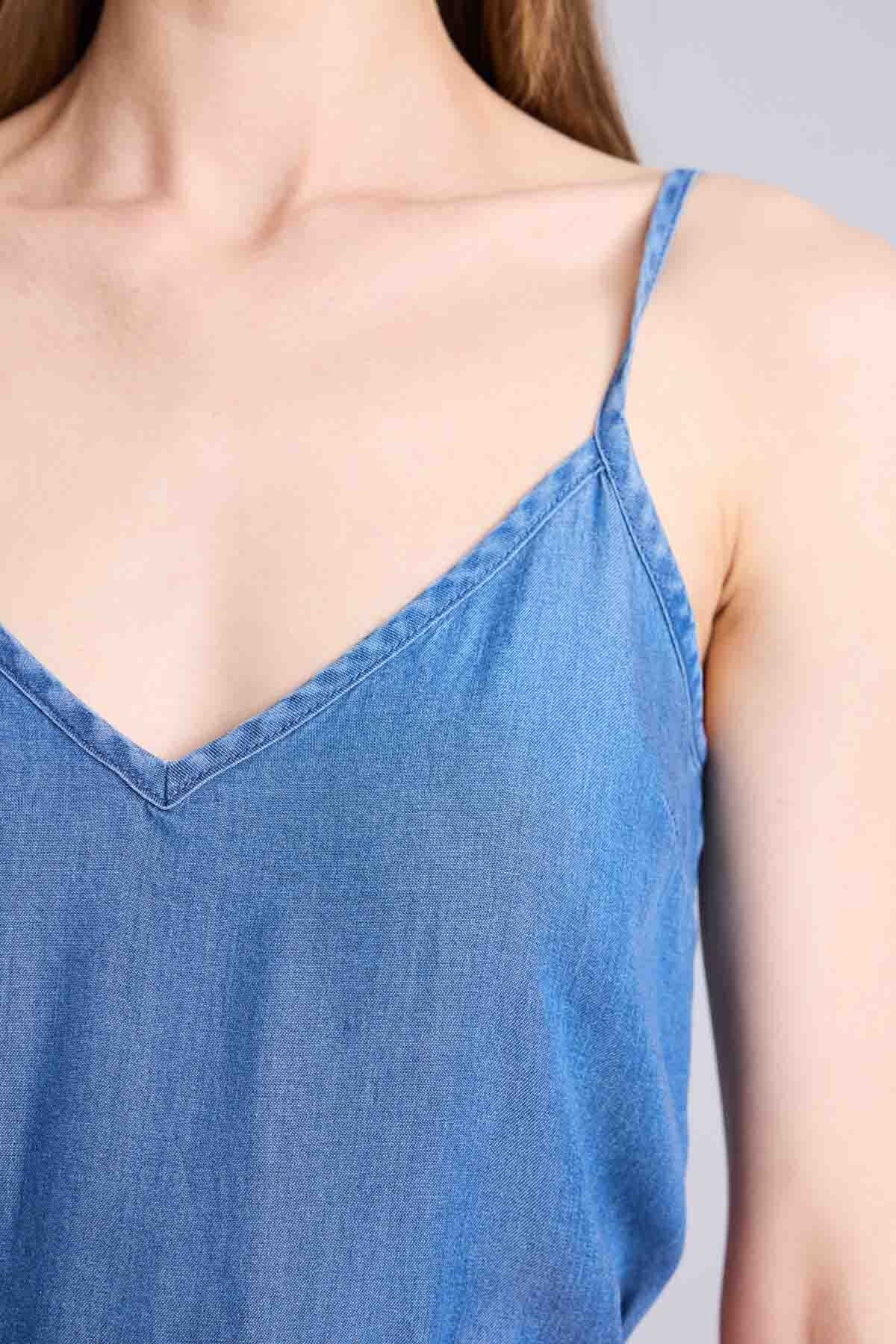 DeFacto Fashıon Fıt Akışkan Kumaş Midi Elbise görsel 6