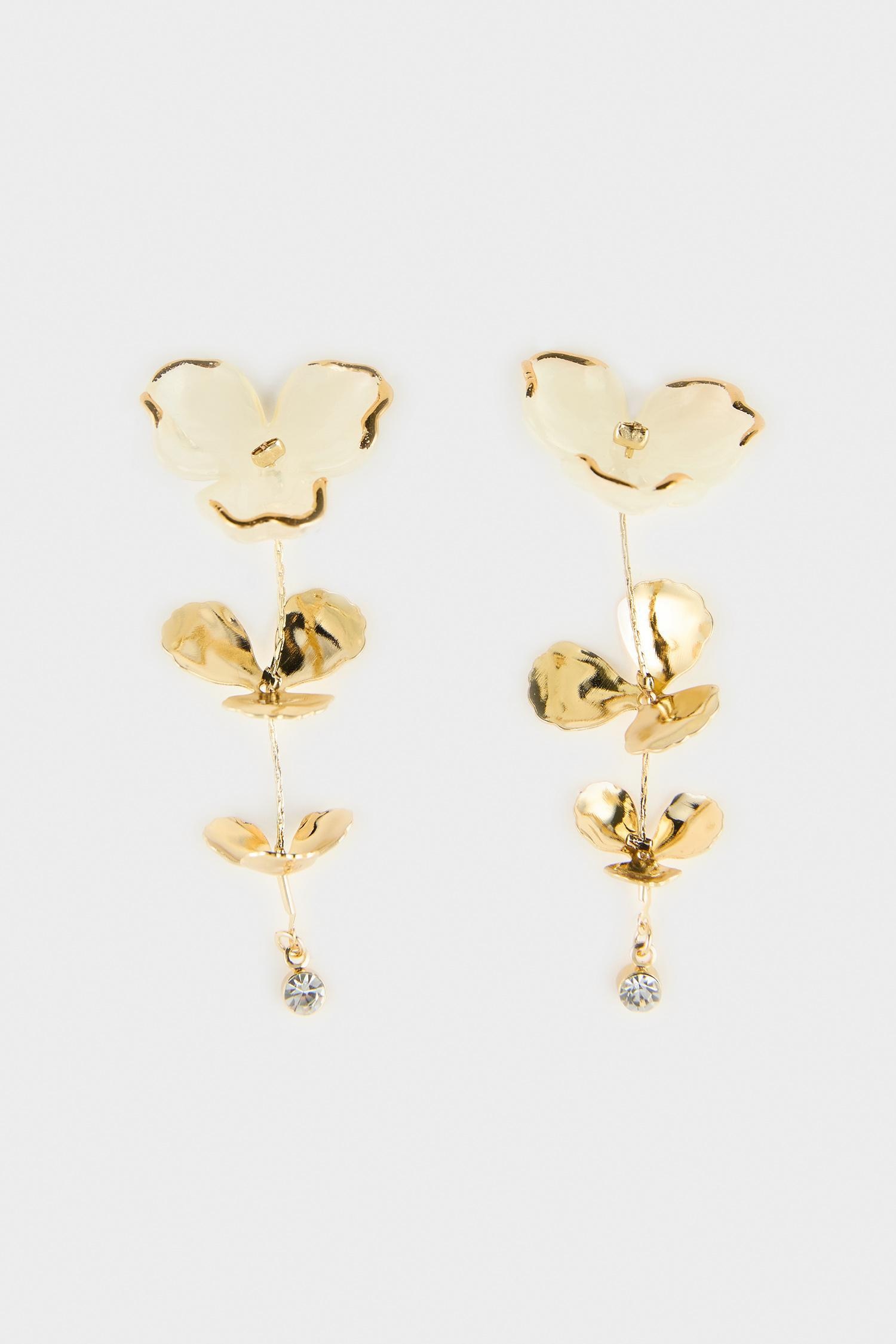 Woman Flower Pattern Earrings