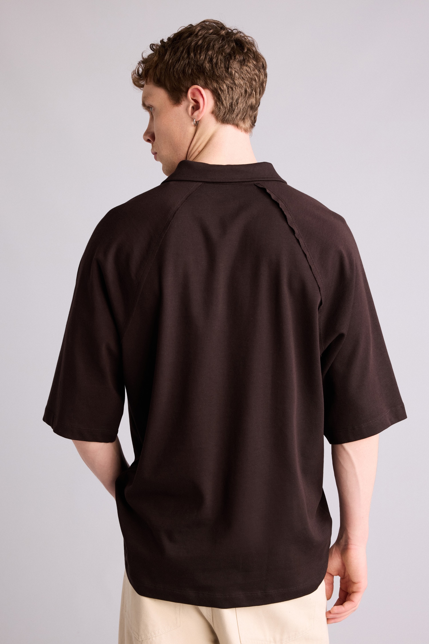 DeFacto %100 Pamuk Loose Fit Polo Tişört görsel 5