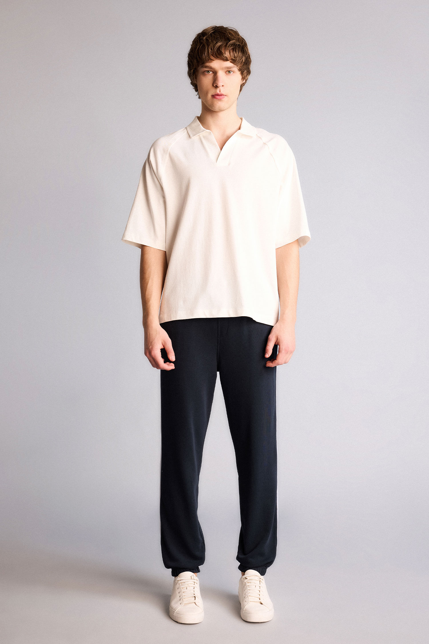 DeFacto %100 Pamuk Loose Fit Polo Tişört görsel 2