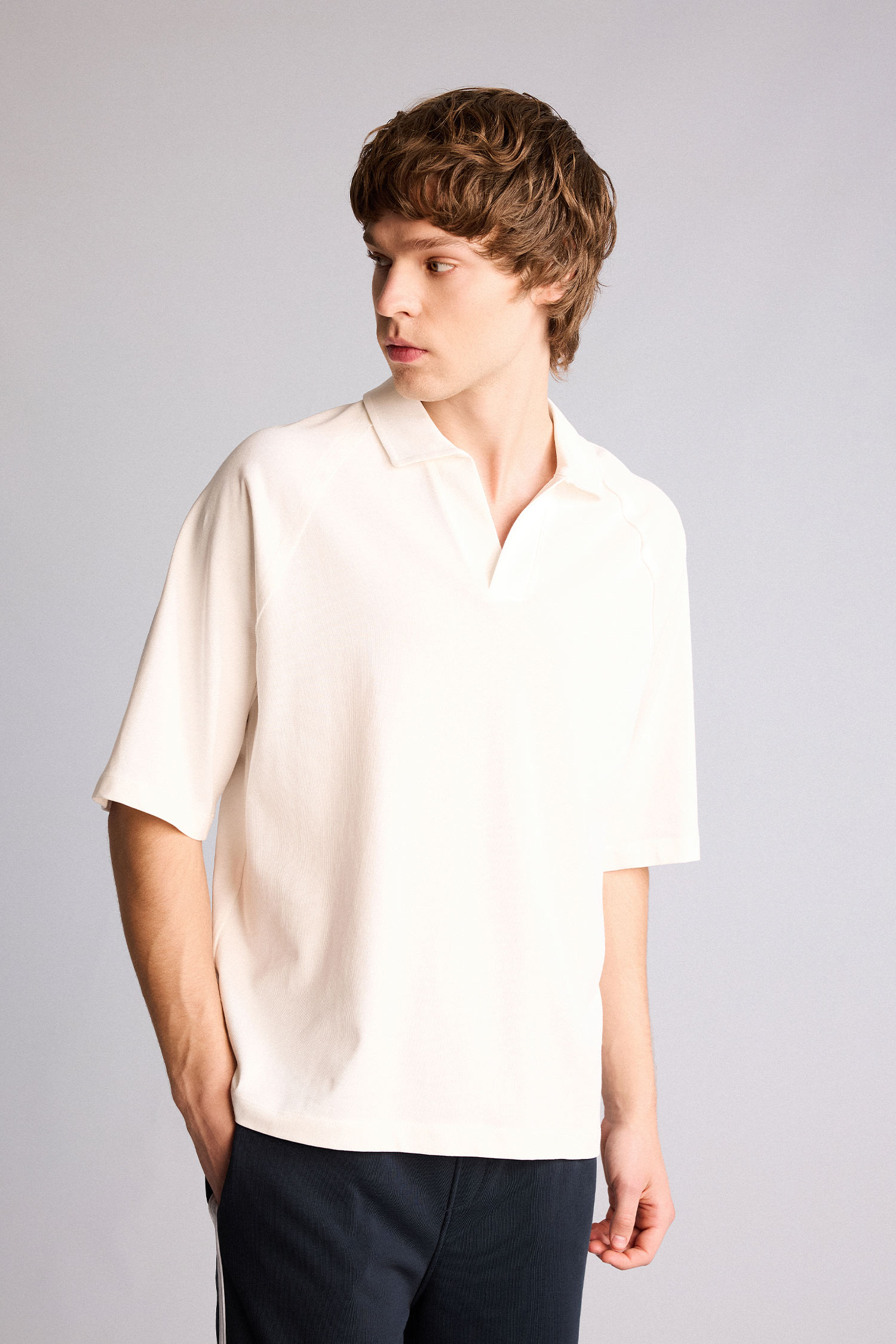 DeFacto %100 Pamuk Loose Fit Polo Tişört görsel 3