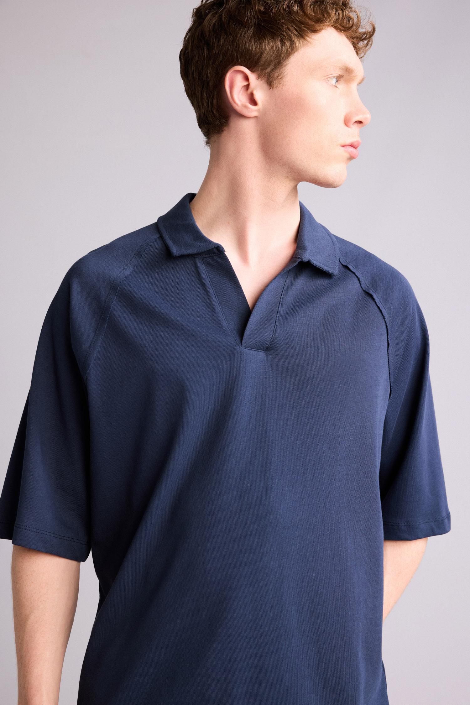 DeFacto %100 Pamuk Loose Fit Polo Tişört görsel 4