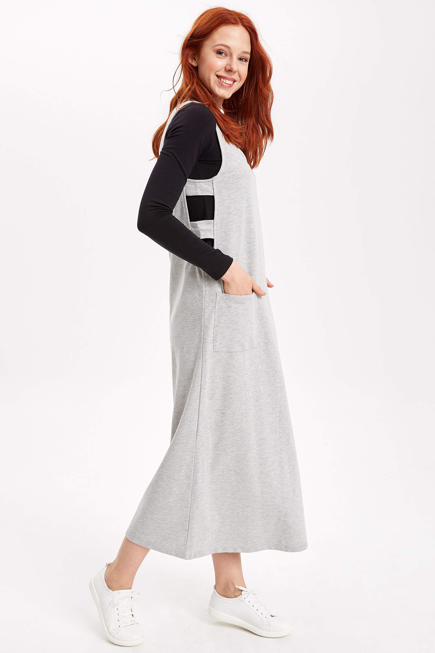 Defacto Cepli Uzun Elbise. 1