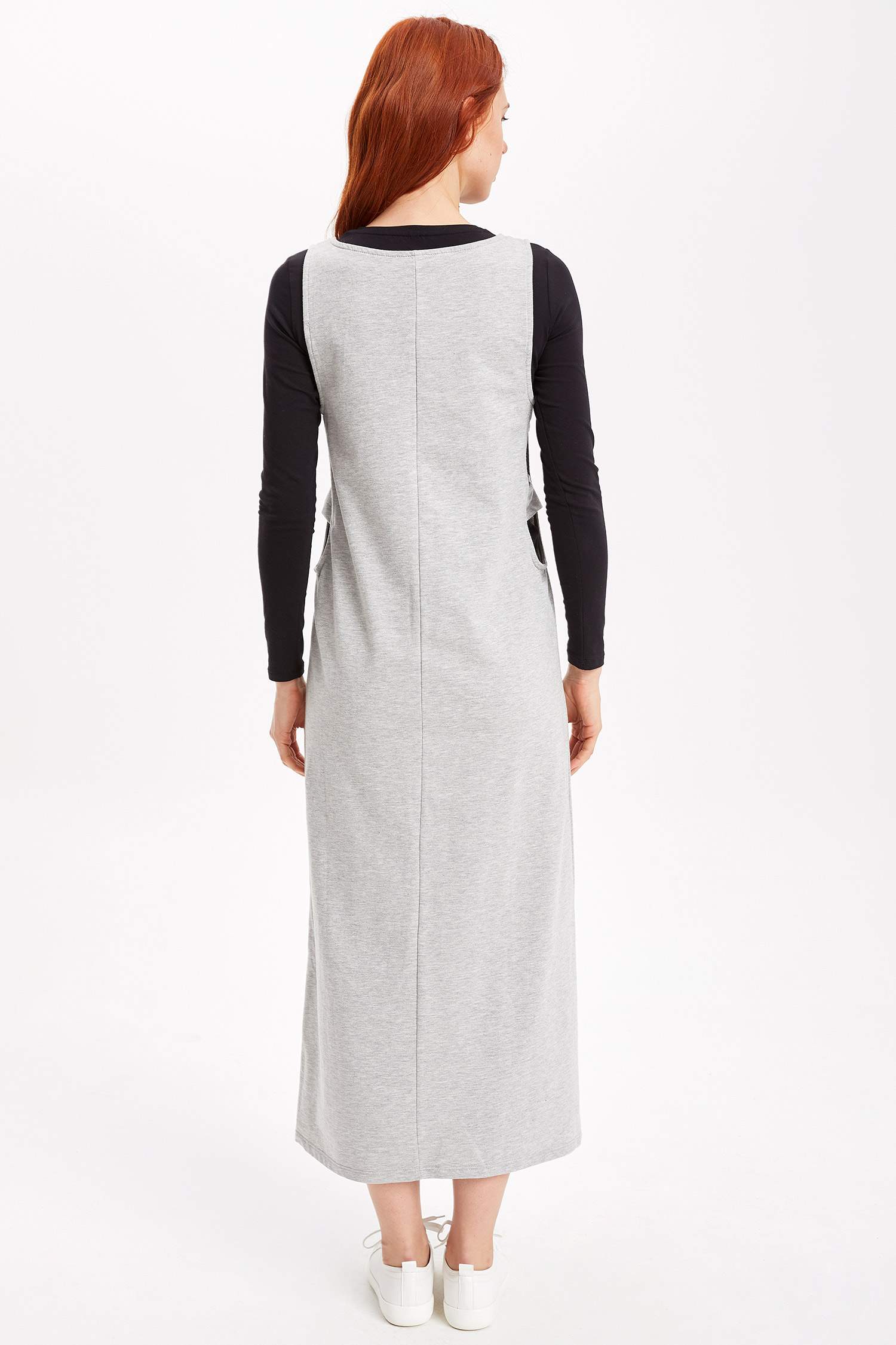 Defacto Cepli Uzun Elbise. 4