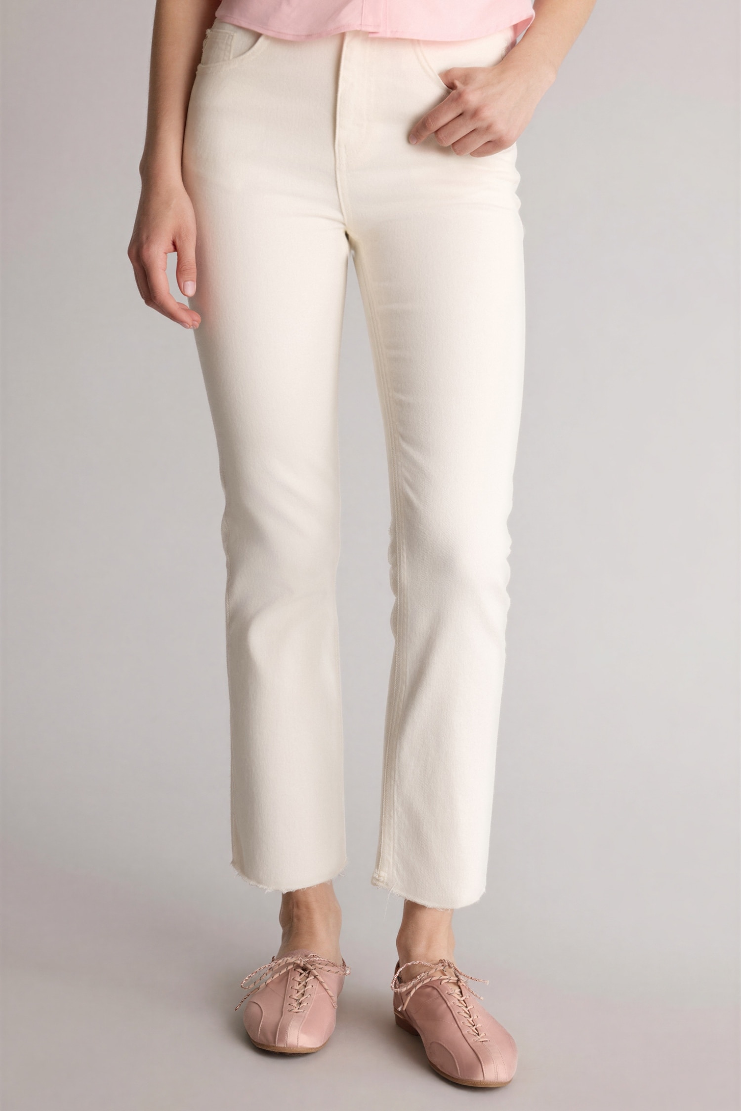 DeFacto Crop Flare Fıt Normal Bel Gabardin Pantolon görsel 3