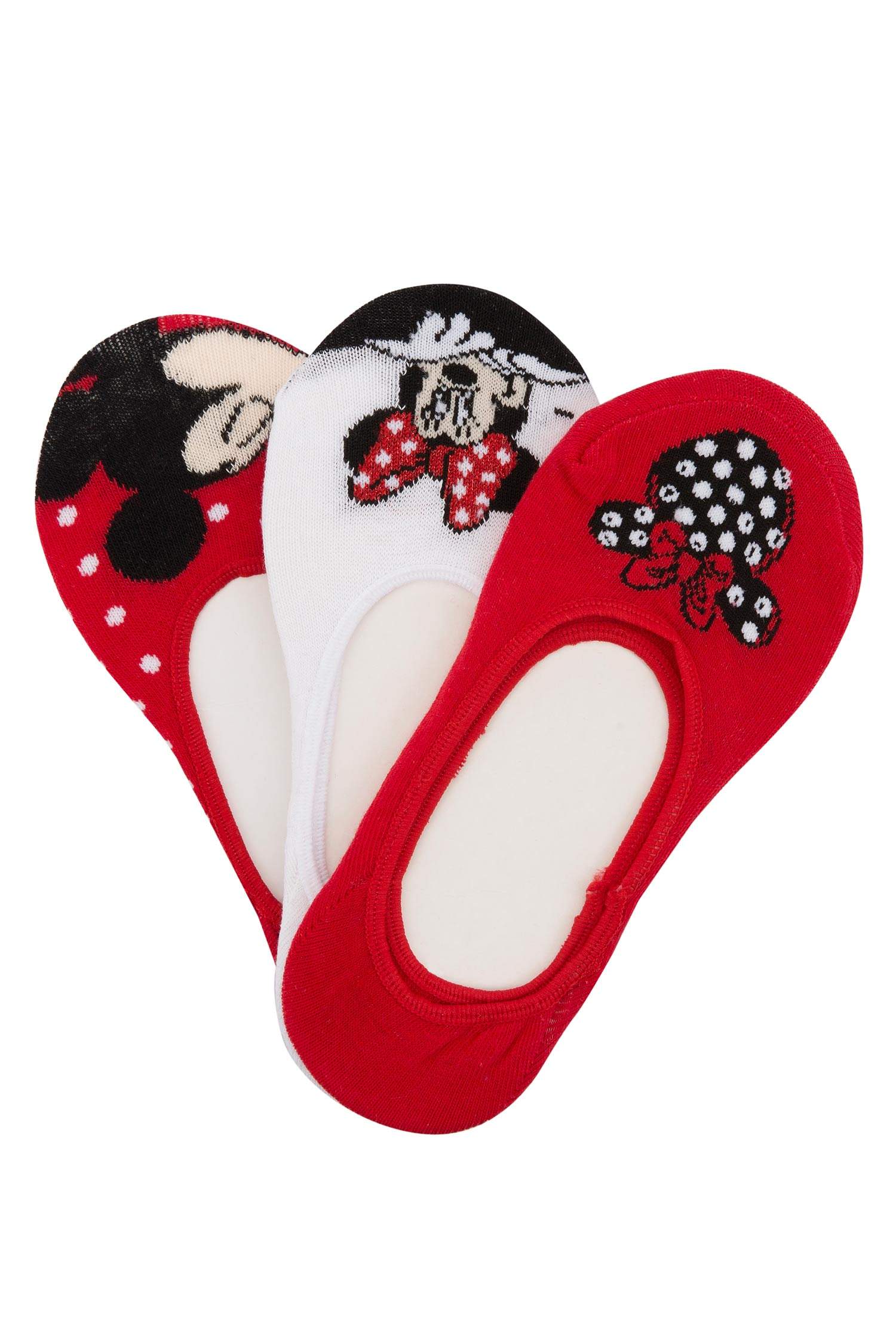 Defacto Minnie Mouse Lisanslı 3'lü Çorap Seti. 1