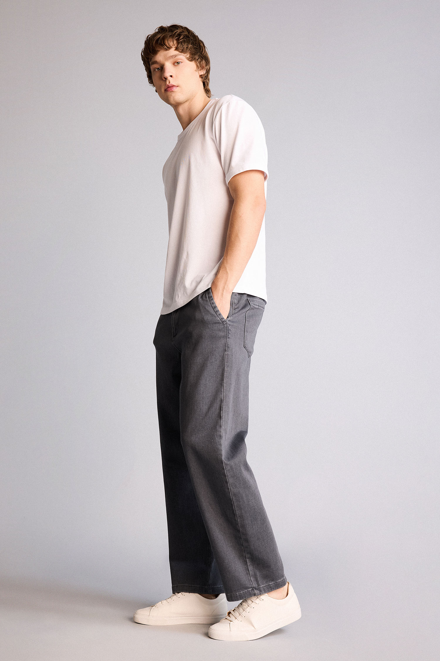 DeFacto Ultra Yumuşak Dokulu Wide Leg Jean Pantolon görsel 2