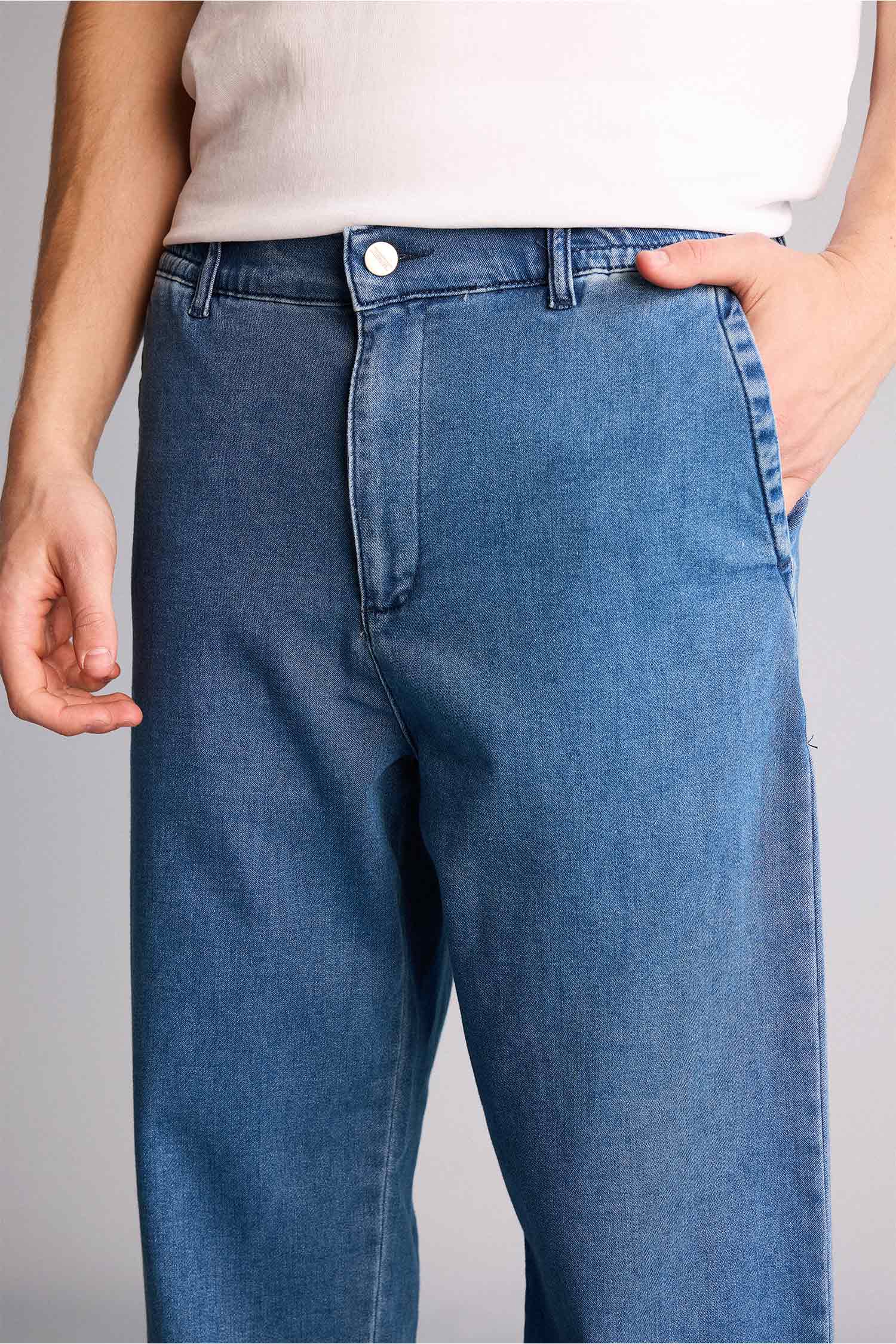 DeFacto Ultra Yumuşak Yumuşak Dokulu Wide Leg Jean Pantolon görsel 4