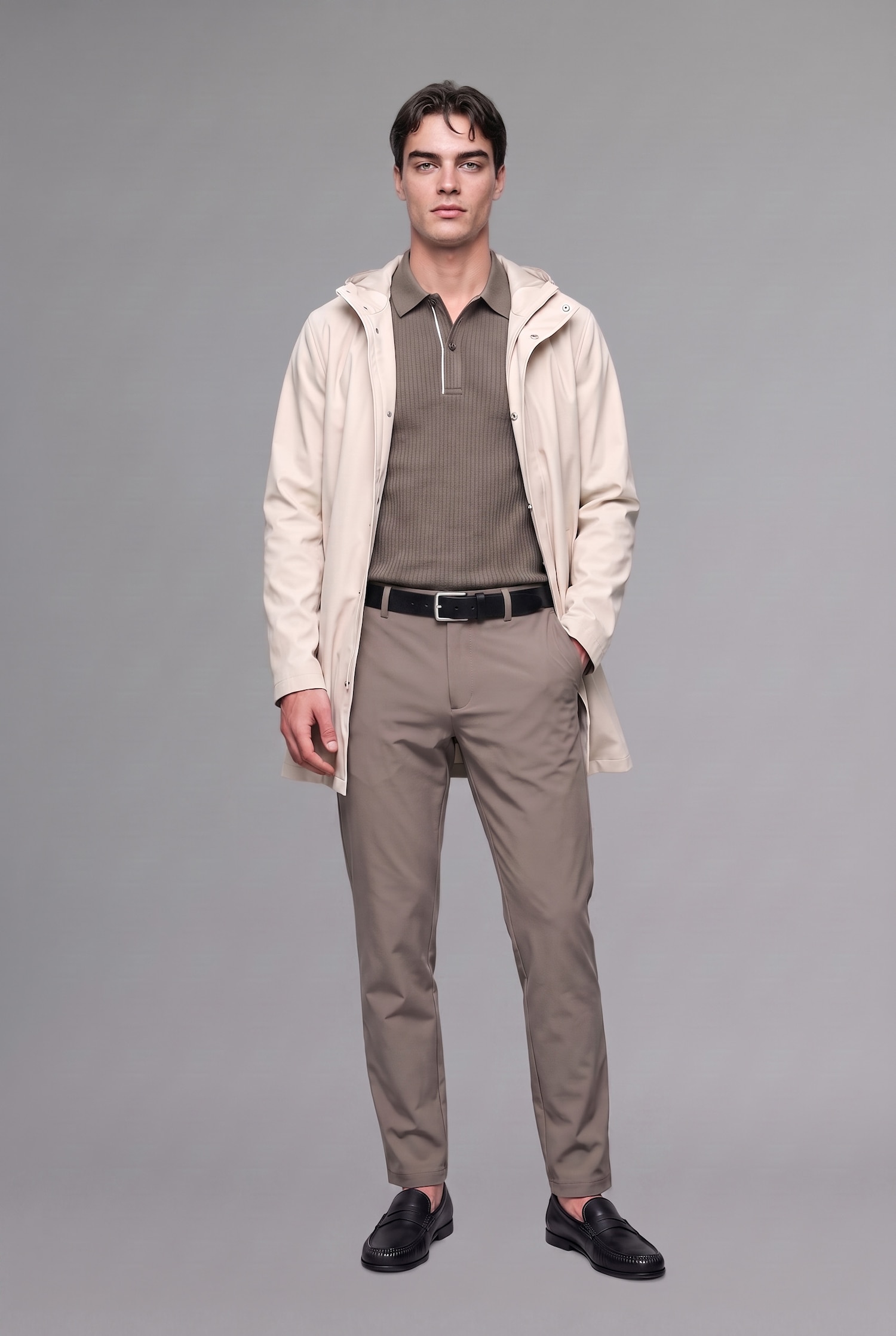 DeFacto Regular Fit Kapüşonlu Suni Deri Parka görsel 3