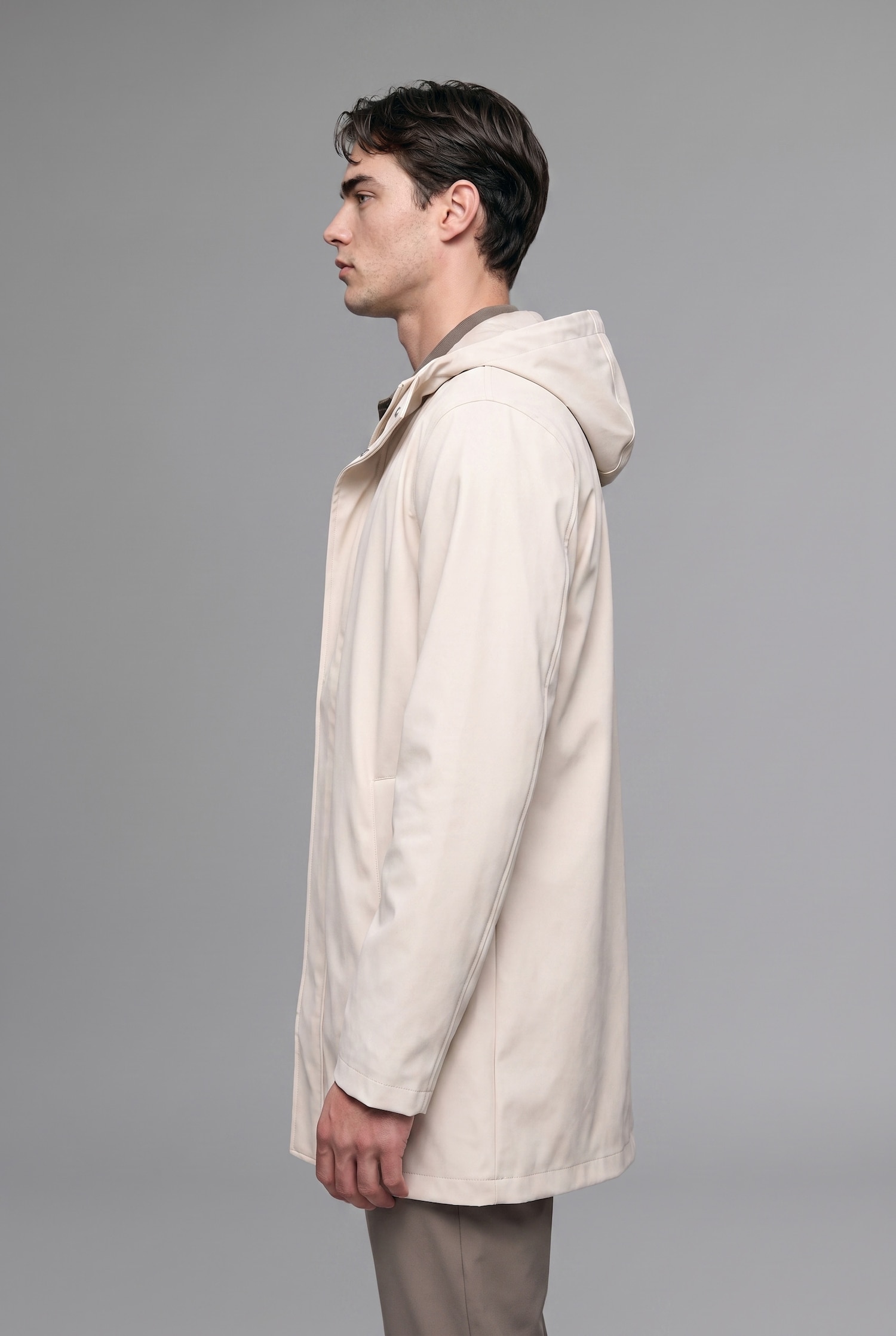 DeFacto Regular Fit Kapüşonlu Suni Deri Parka görsel 4
