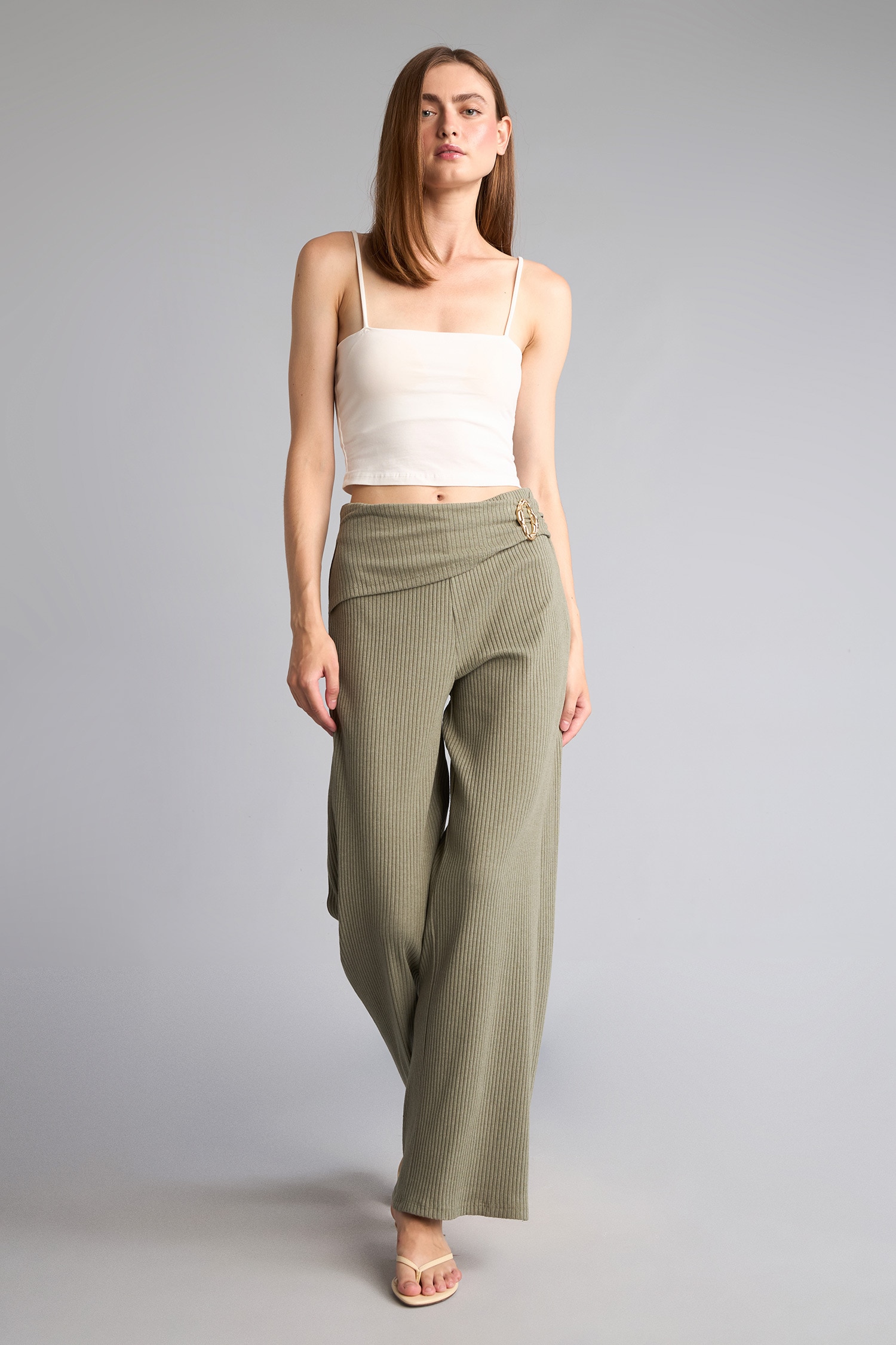 DeFacto Straight Fit Fitilli Pantolon
