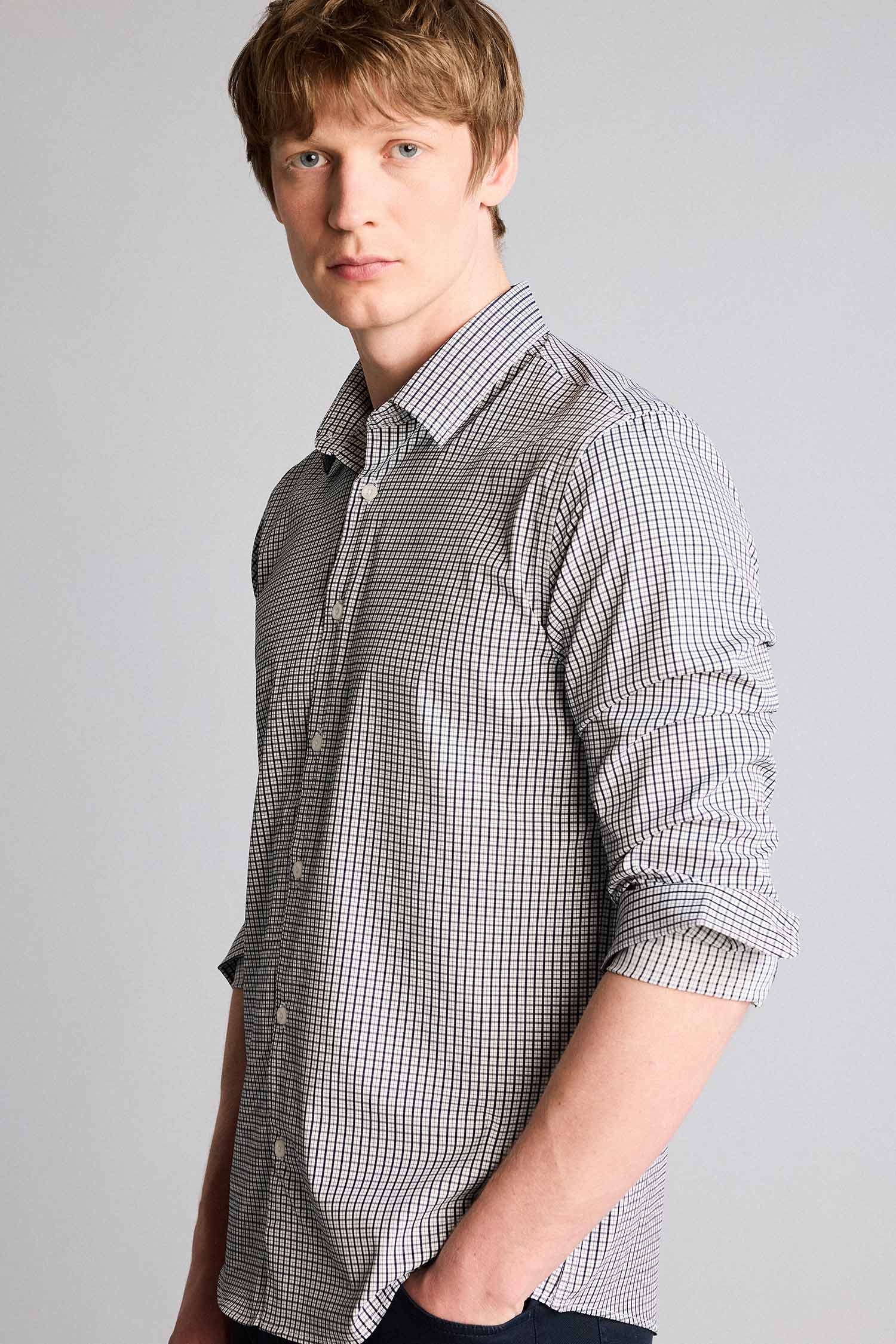 DeFacto Slim Fit Uzun kollu Poplin Baskılı Gömlek