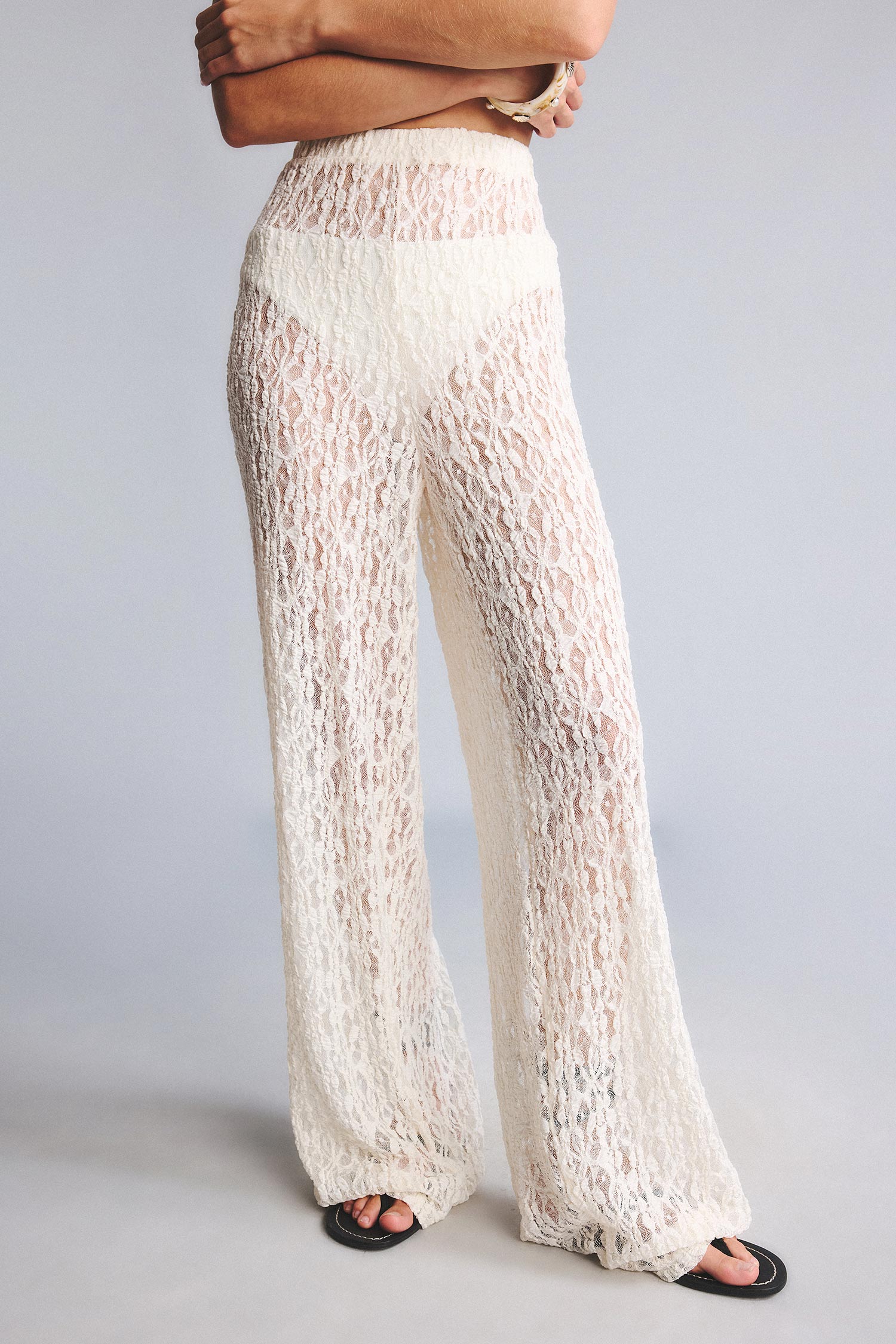 DeFacto Regular Fit Tül Plaj Pantolonu görsel 3