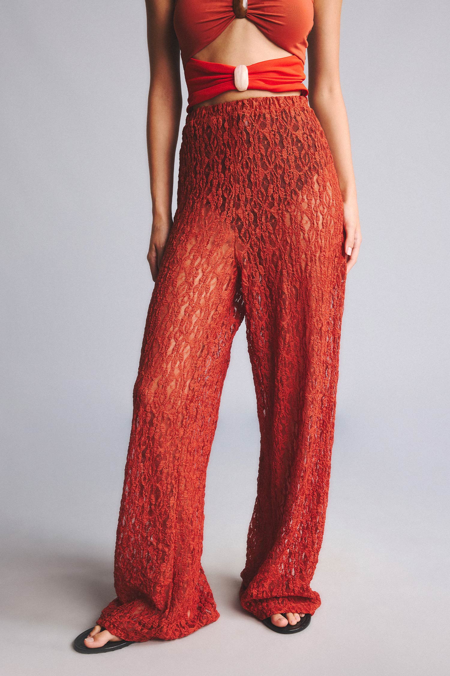 DeFacto Regular Fit Tül Plaj Pantolonu görsel 3