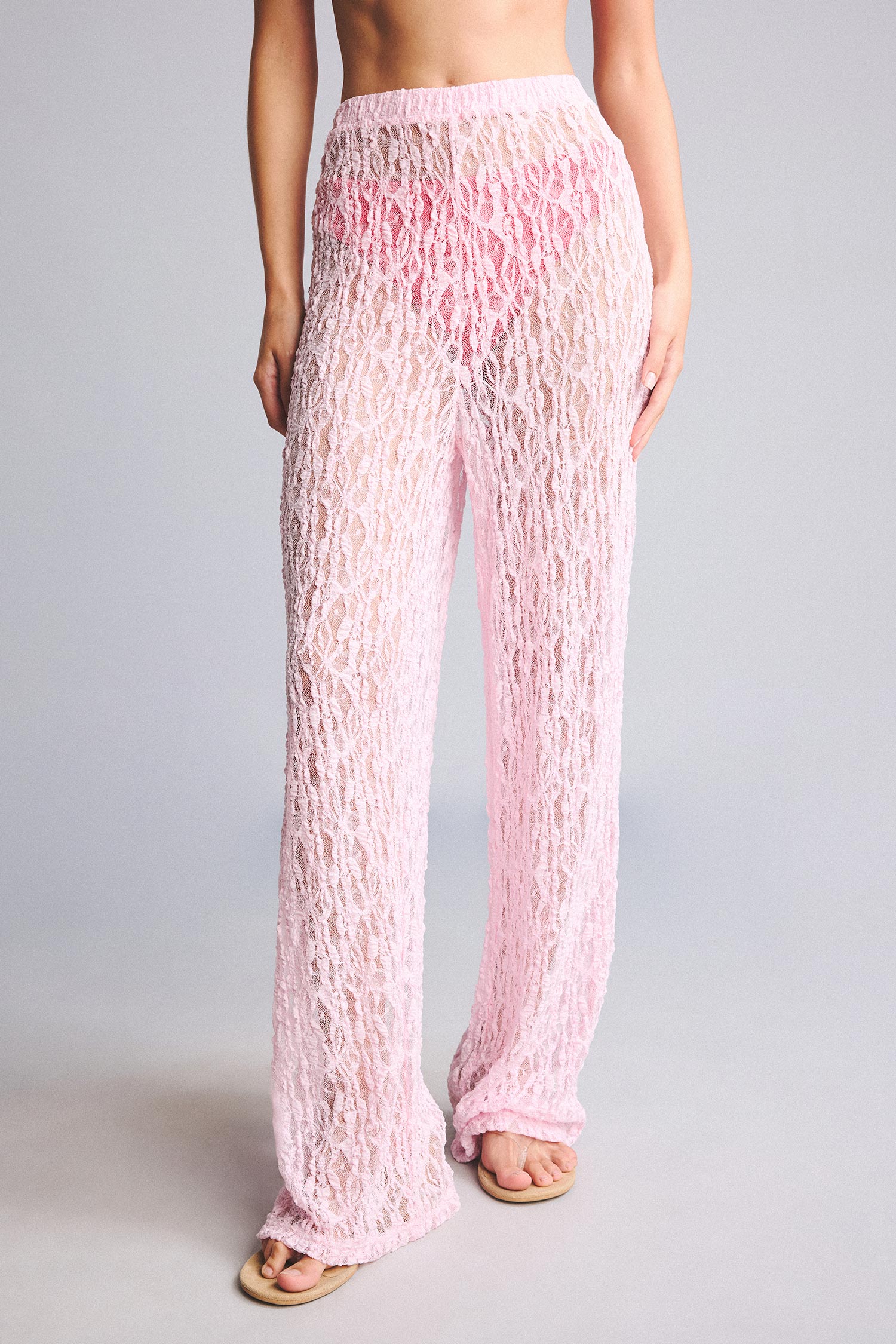 DeFacto Regular Fit Tül Plaj Pantolonu görsel 3