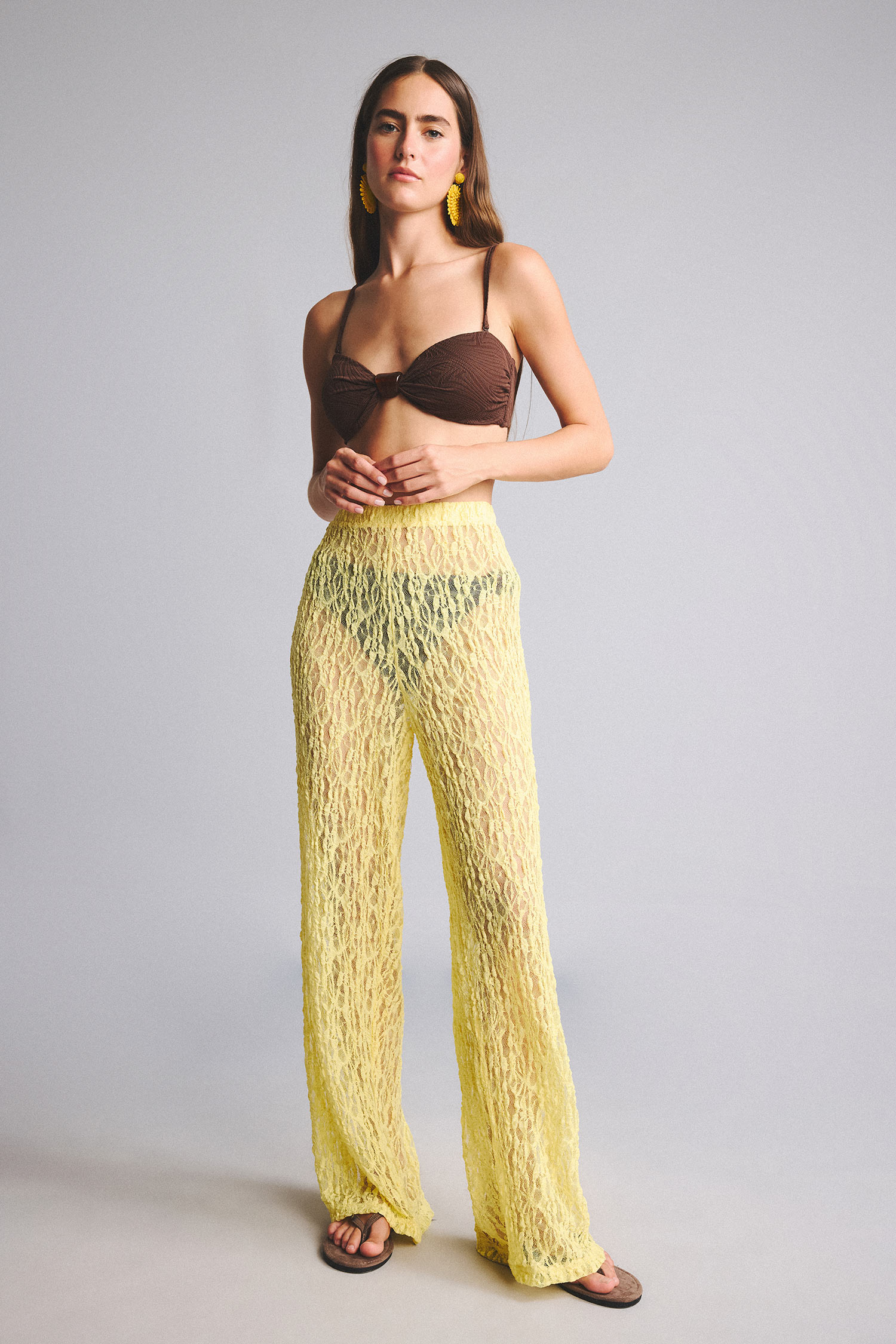 DeFacto Regular Fit Tül Plaj Pantolonu