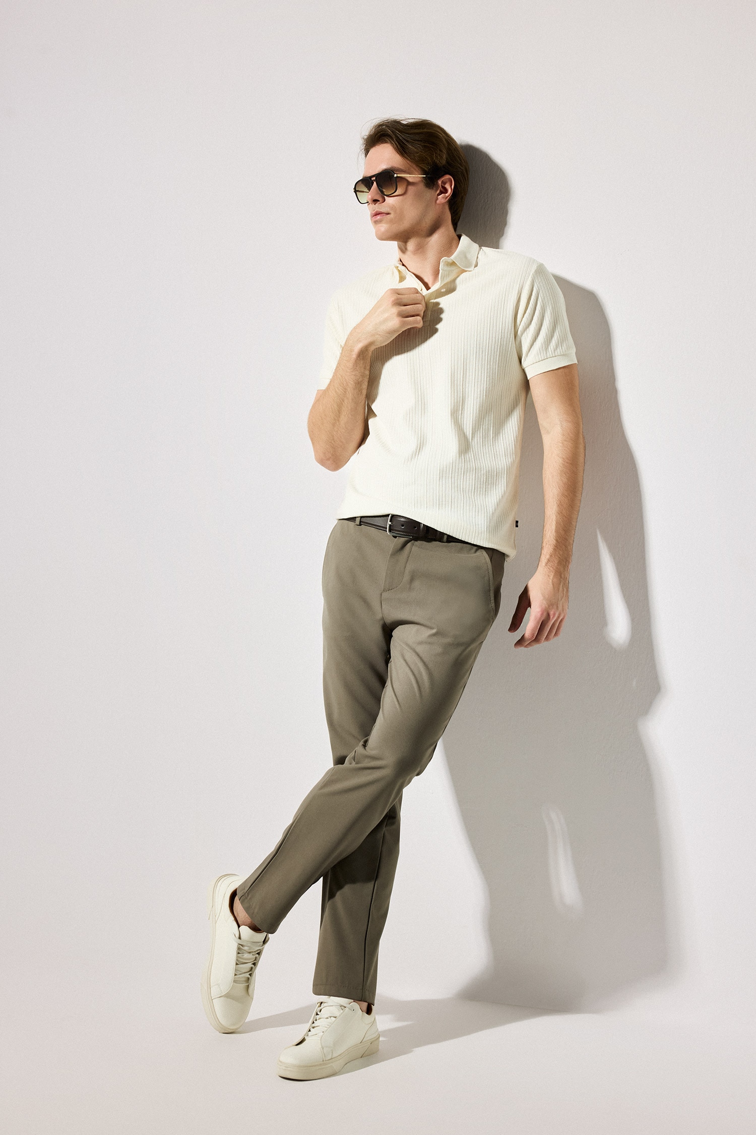 DeFacto Tailored Fit Dokuma Pantolon görsel 2