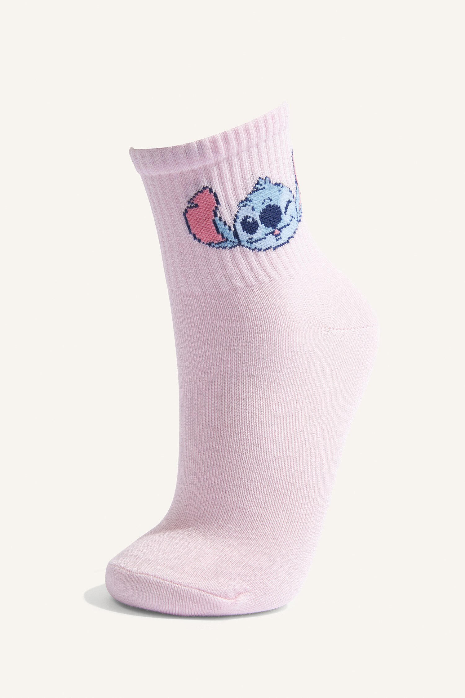 DeFacto Lilo & Stitch Lisanslı Pamuklu 3'Lü Çorap görsel 2