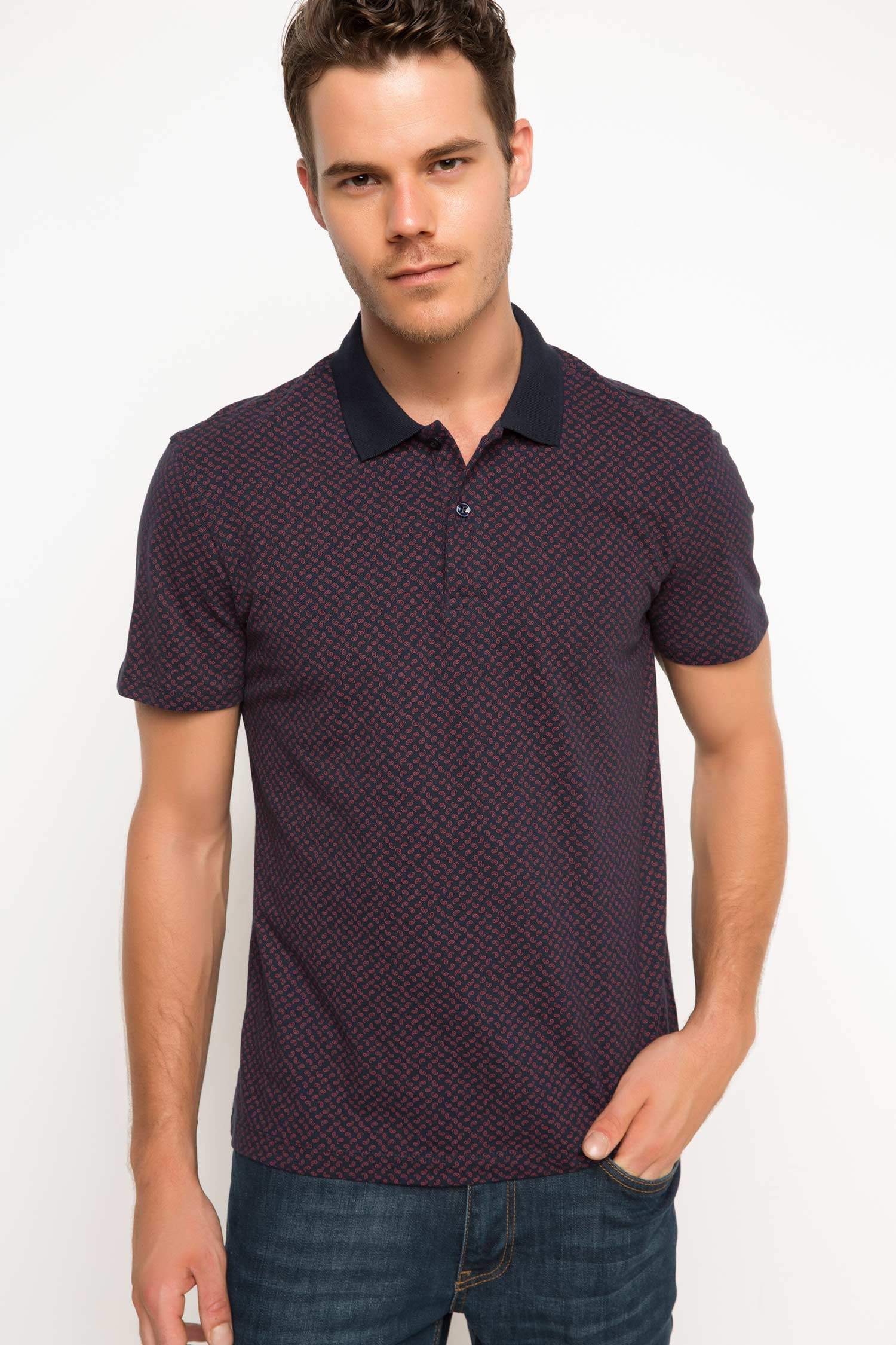 Defacto Desenli Polo T-shirt. 1