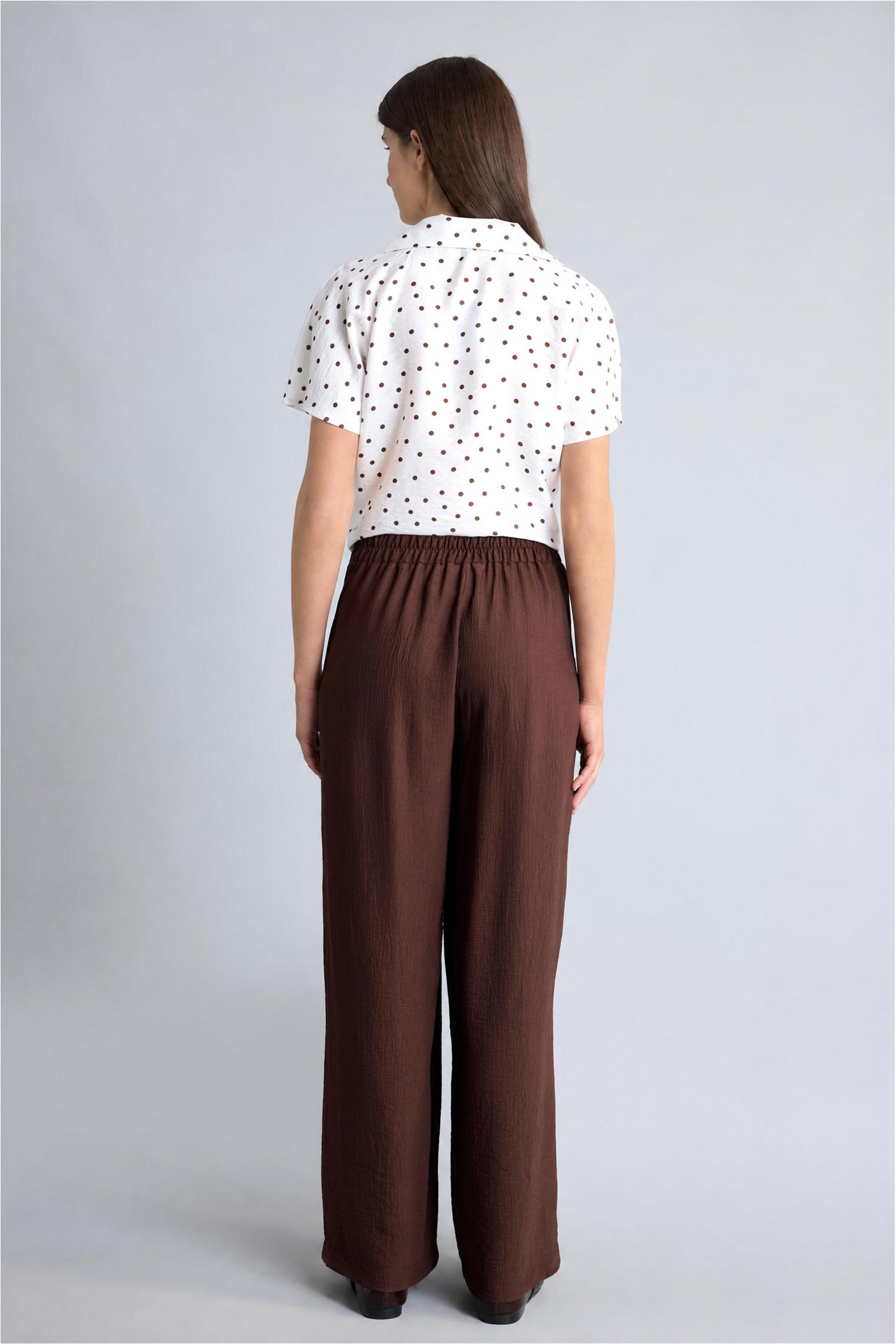 DeFacto Straıght Wıde Krinkıl Kumaş Pantolon görsel 6