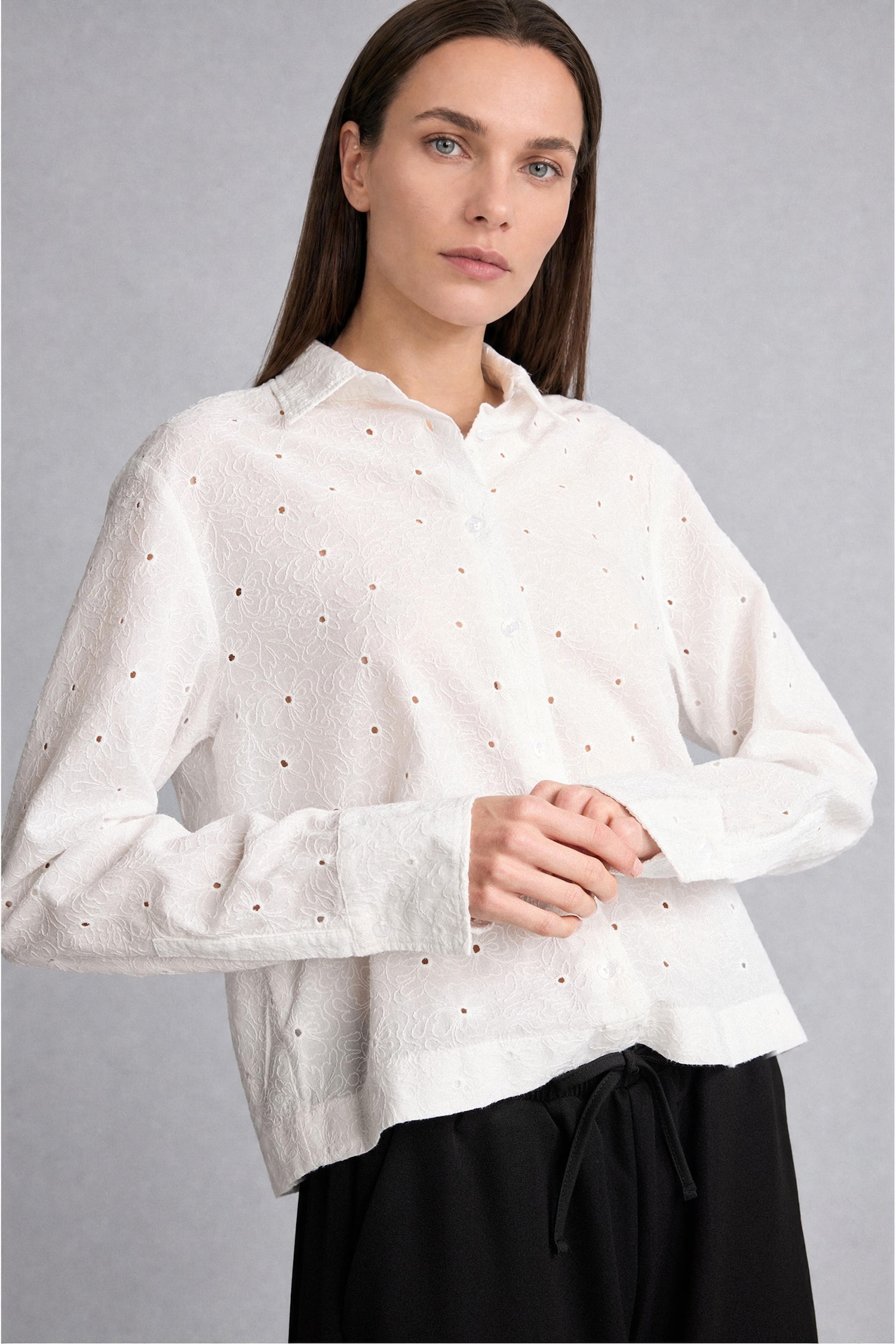 DeFacto Relaxed Fit Brode Uzun Kollu Gömlek