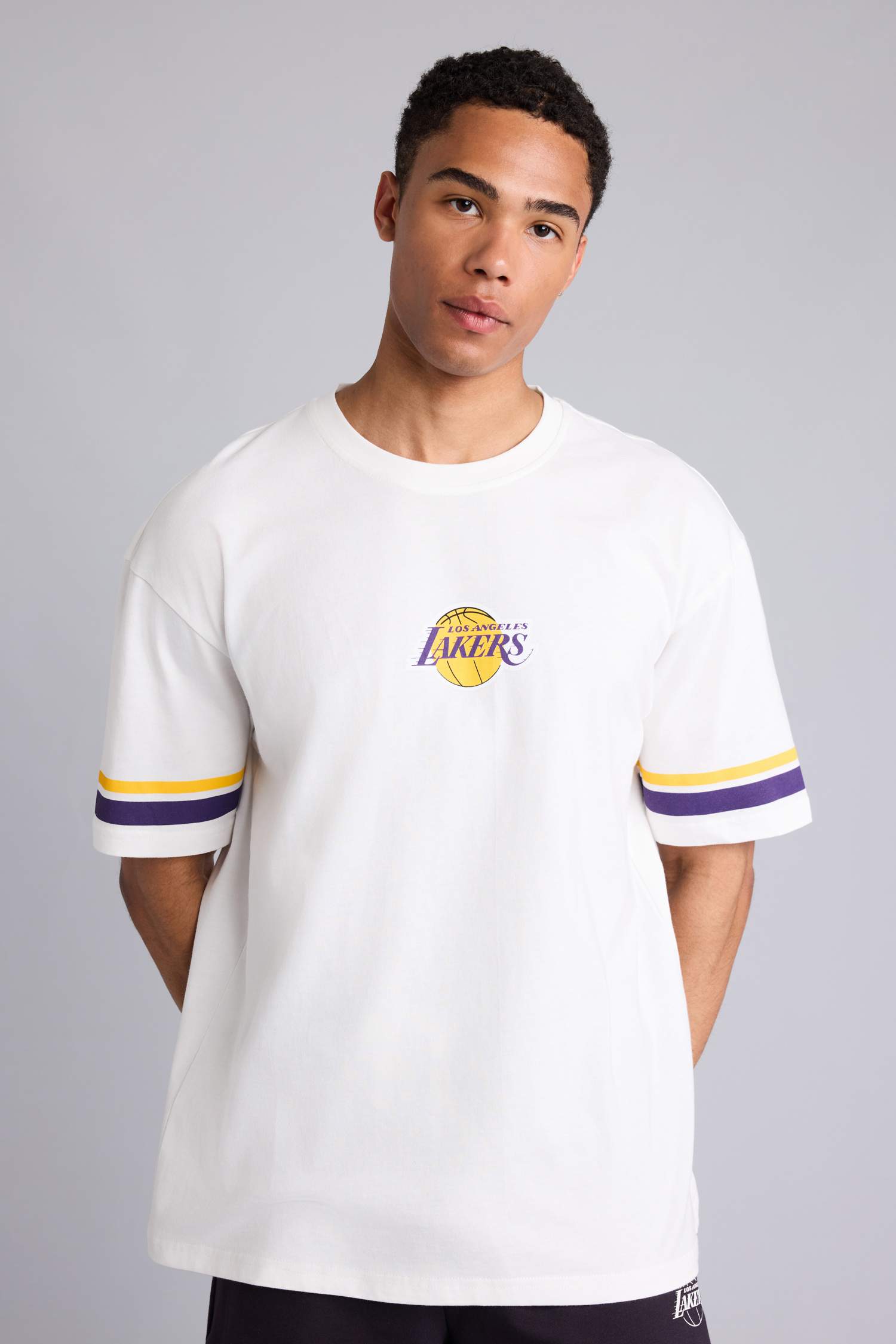 Ecru MAN NBA Los Angeles Lakers Oversize T-Shirt 3457019 | DeFacto