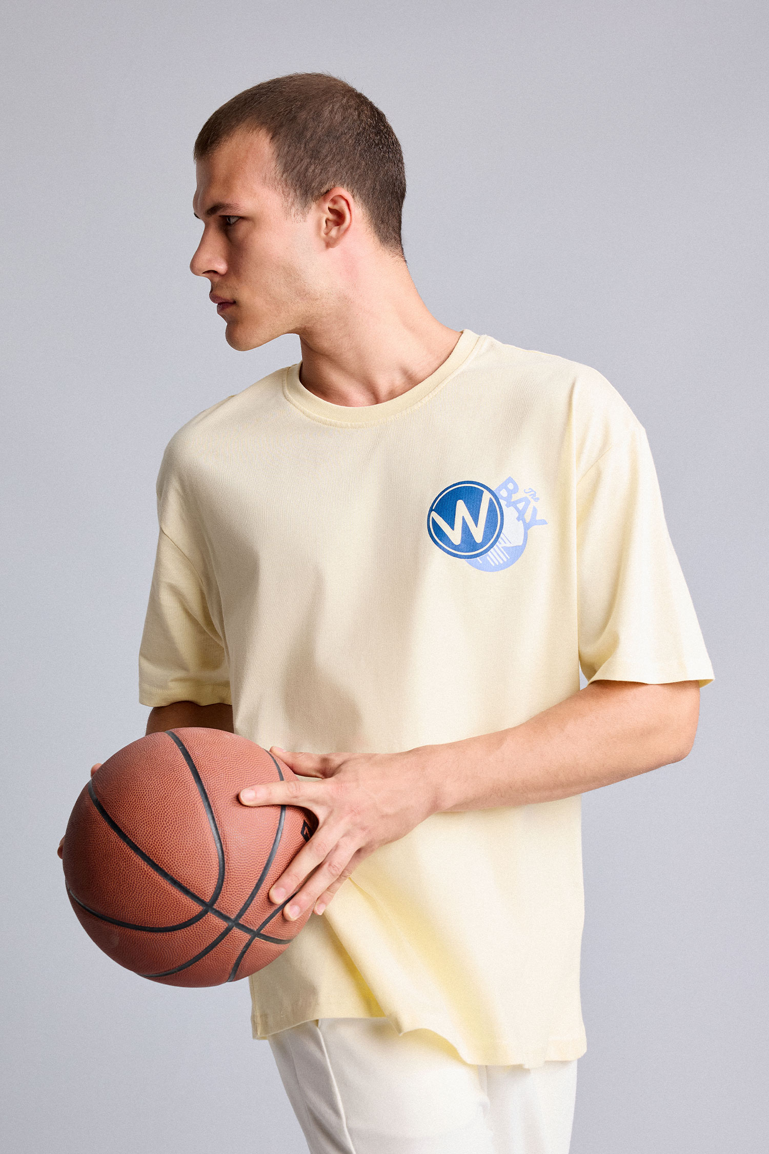 DeFacto %100 Pamuk NBA Golden State Warrıors Oversıze Tişört görsel 4