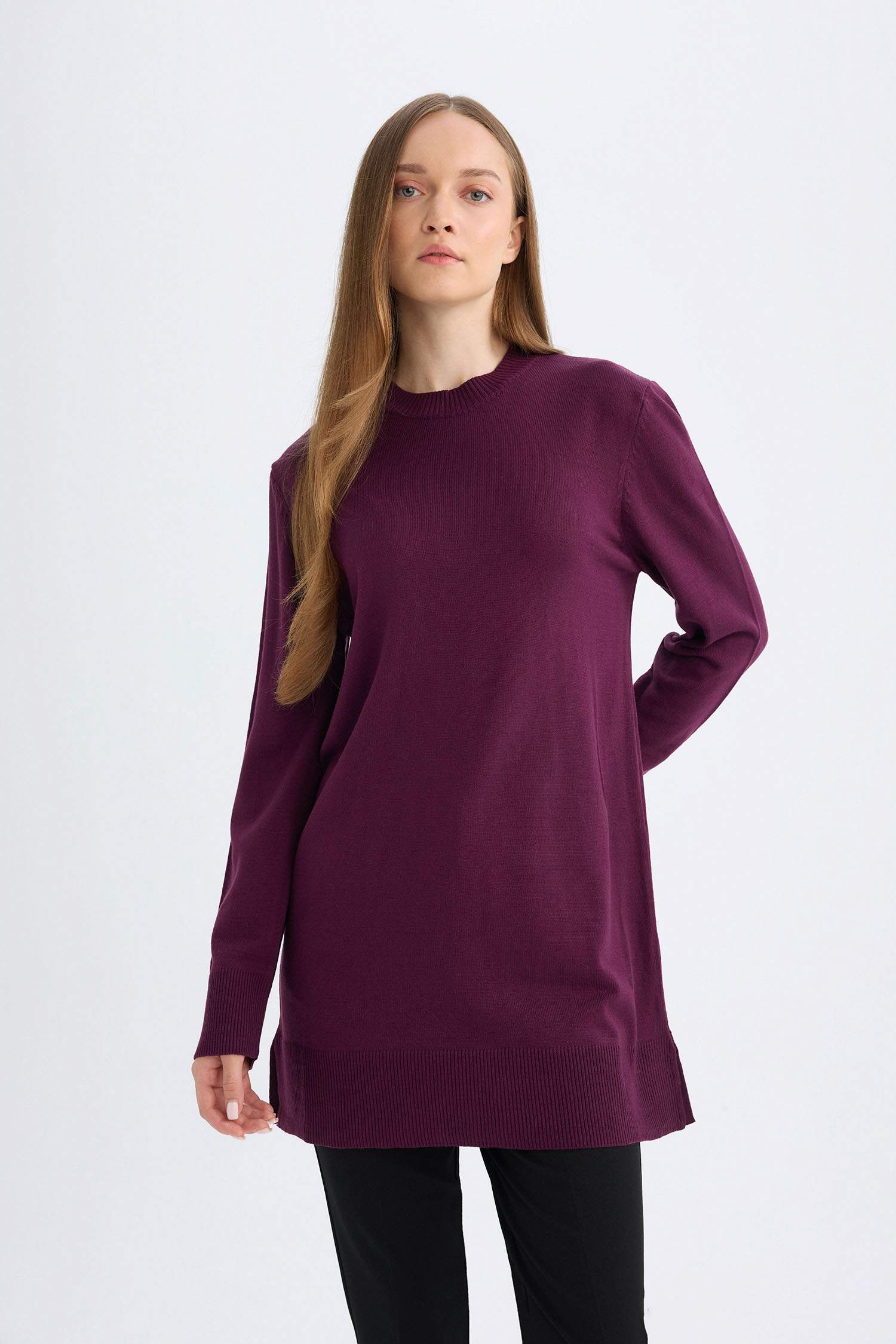 Regular Fit Crew Neck Tunic