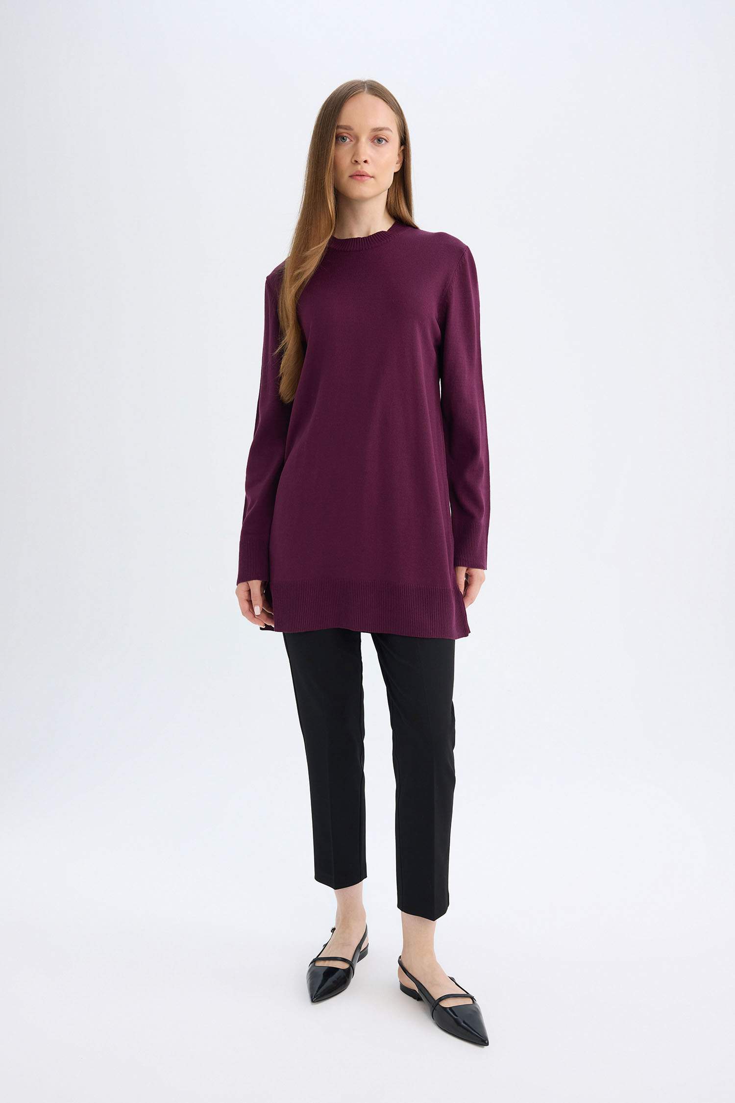 Regular Fit Crew Neck Tunic