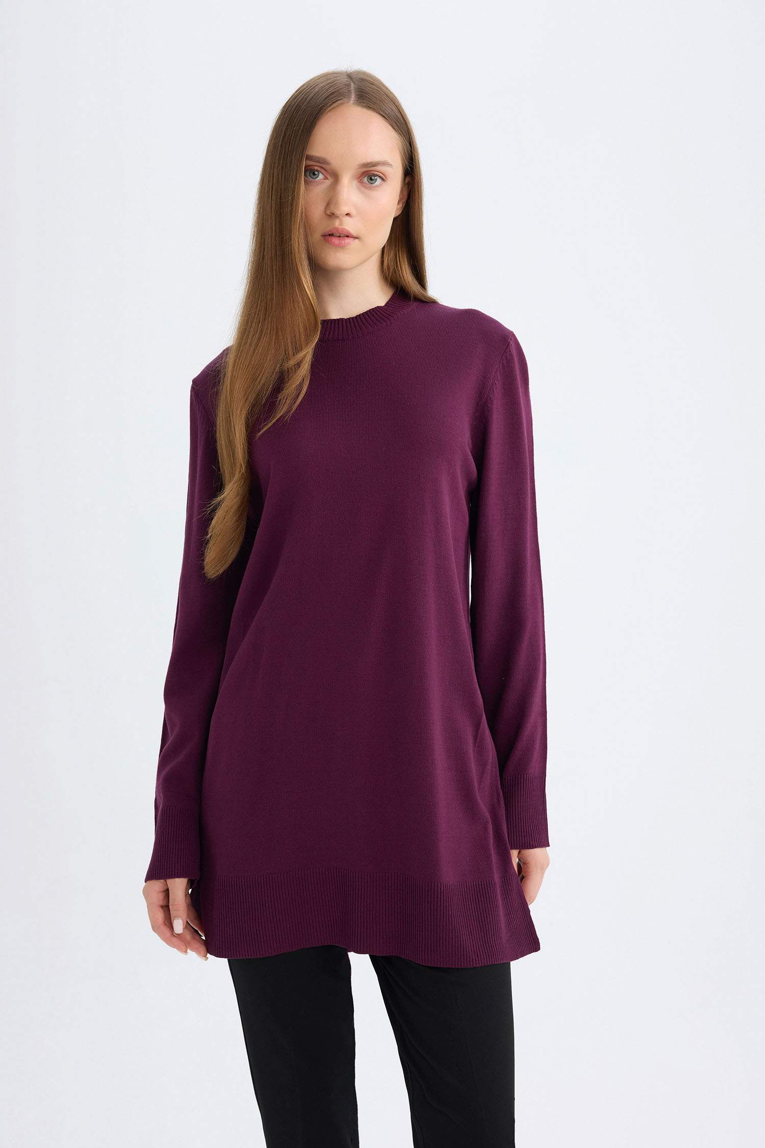 Regular Fit Crew Neck Tunic