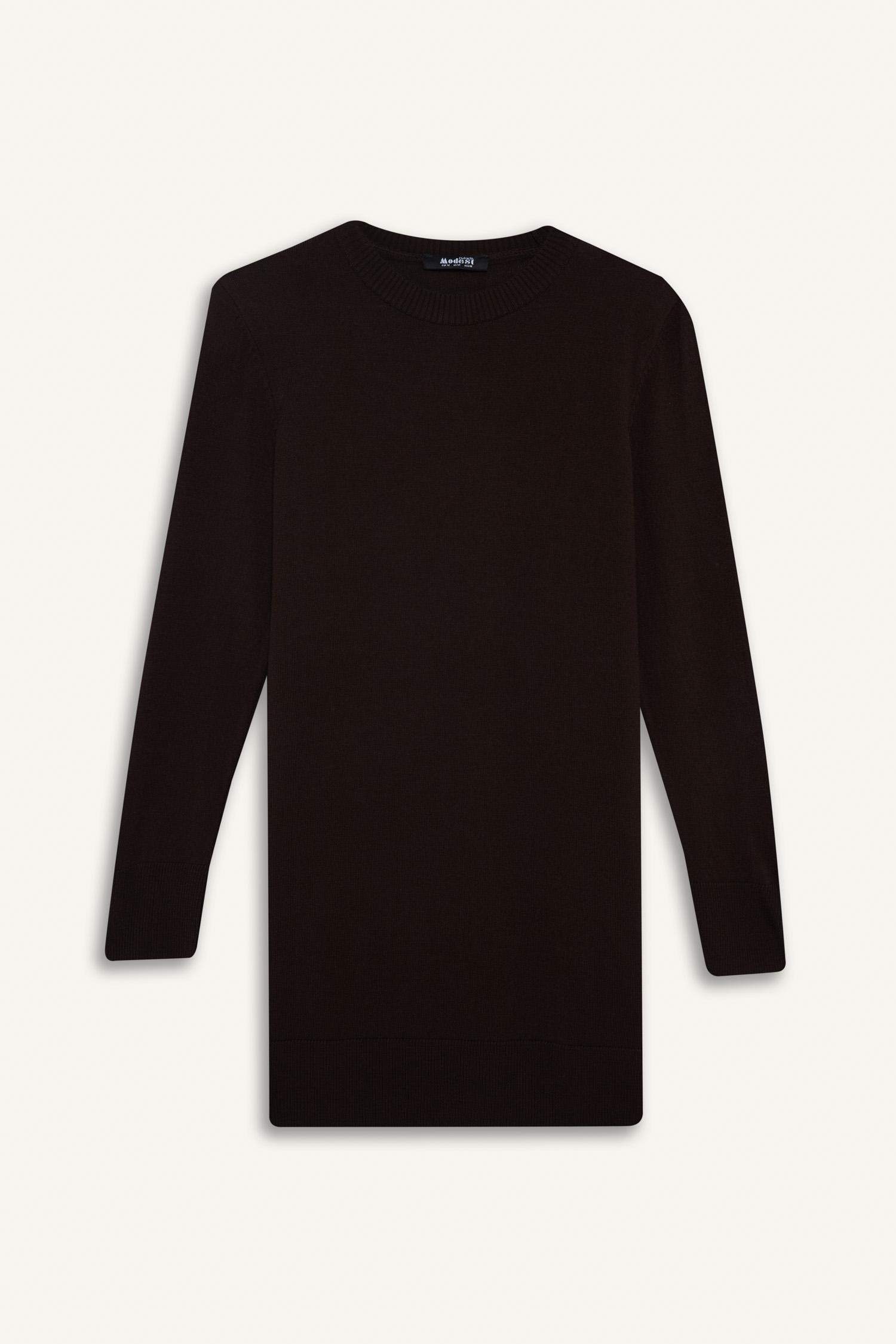 تونيك قصة عادية بياقة مستديرة