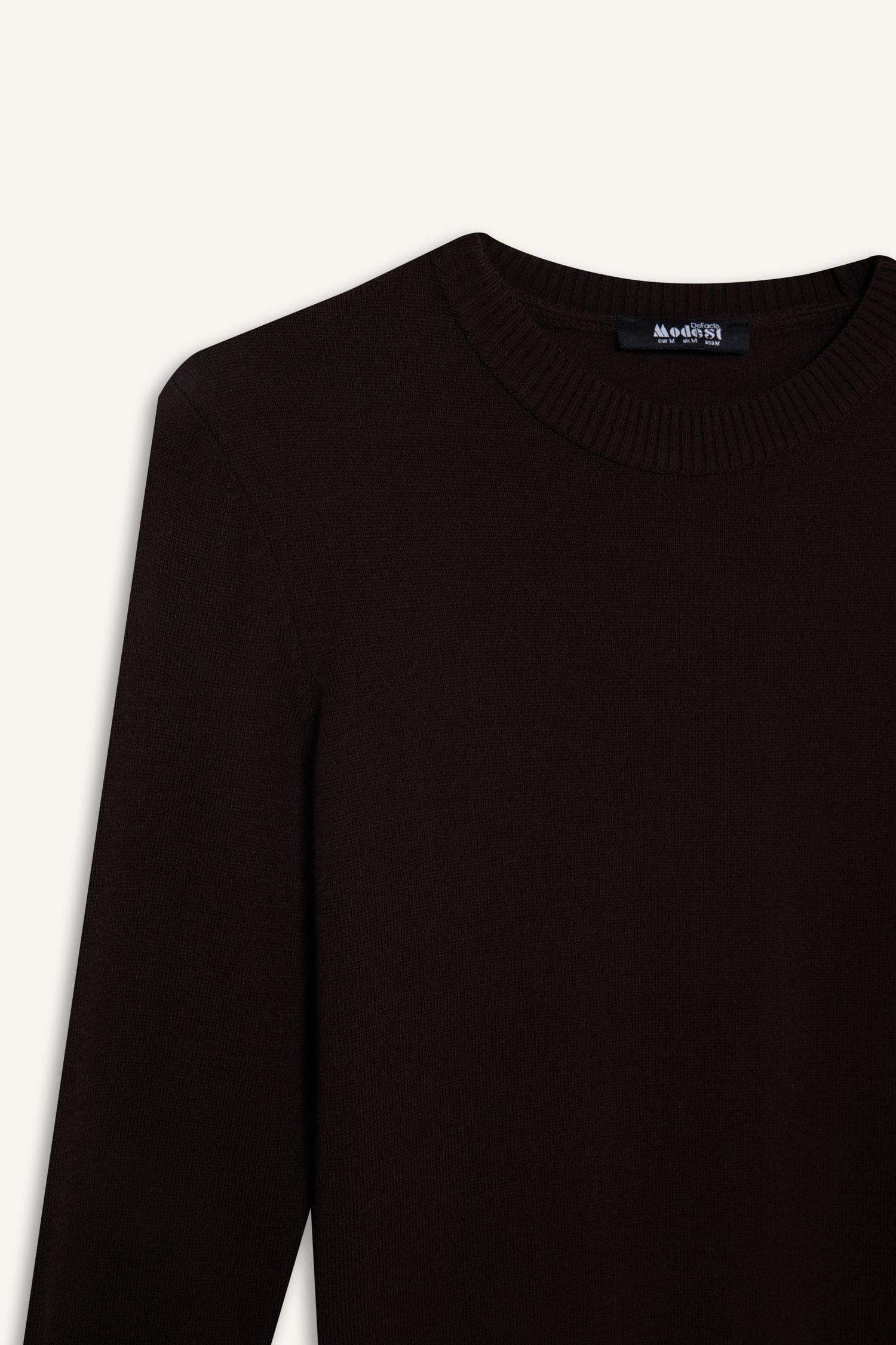 تونيك قصة عادية بياقة مستديرة