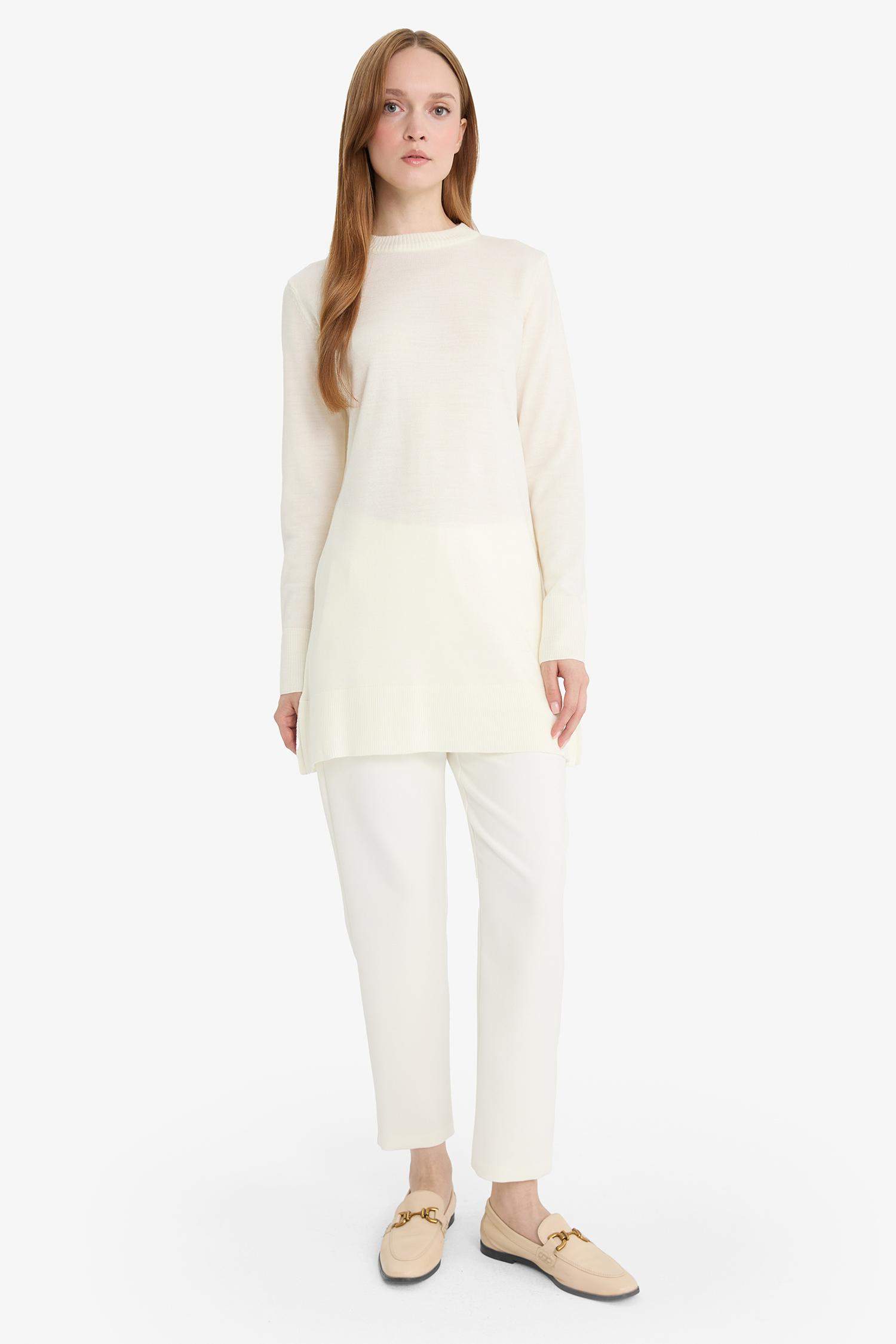 Regular Fit Crew Neck Tunic