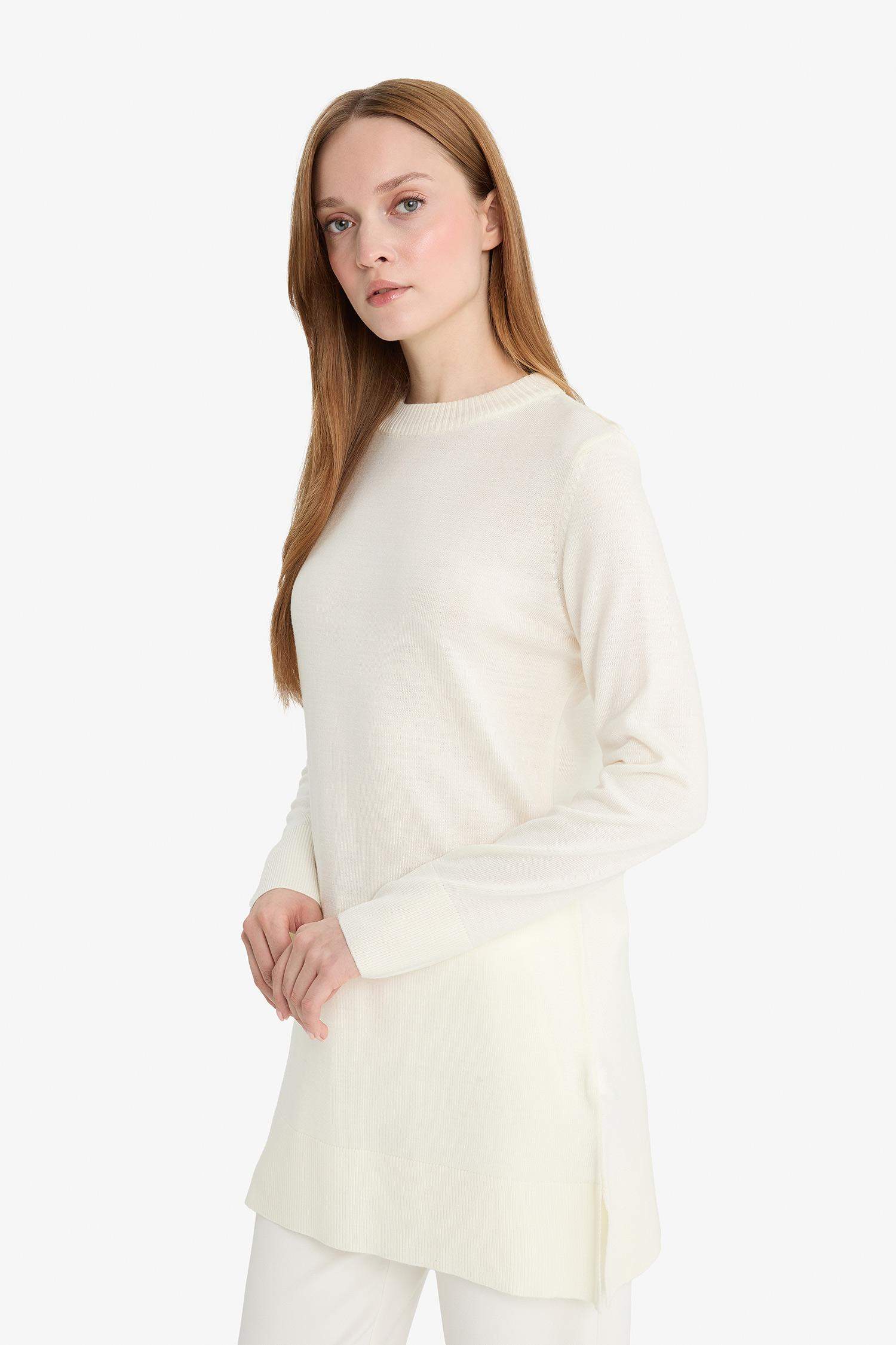 Regular Fit Crew Neck Tunic