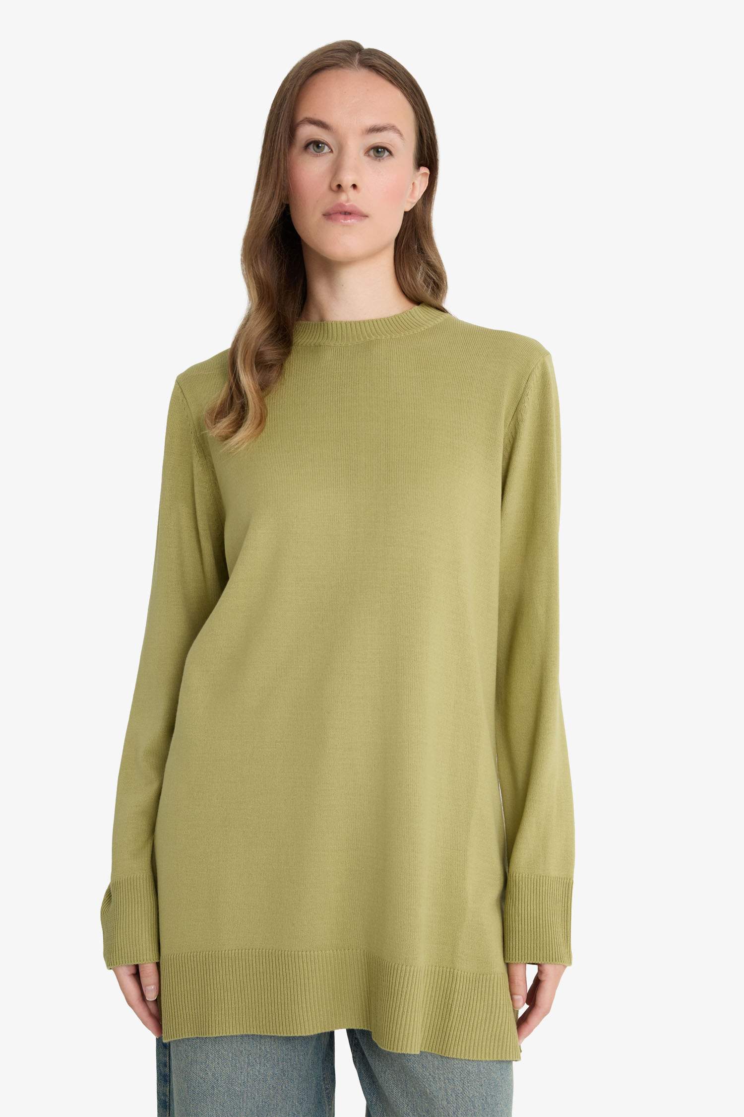 Regular Fit Crew Neck Tunic