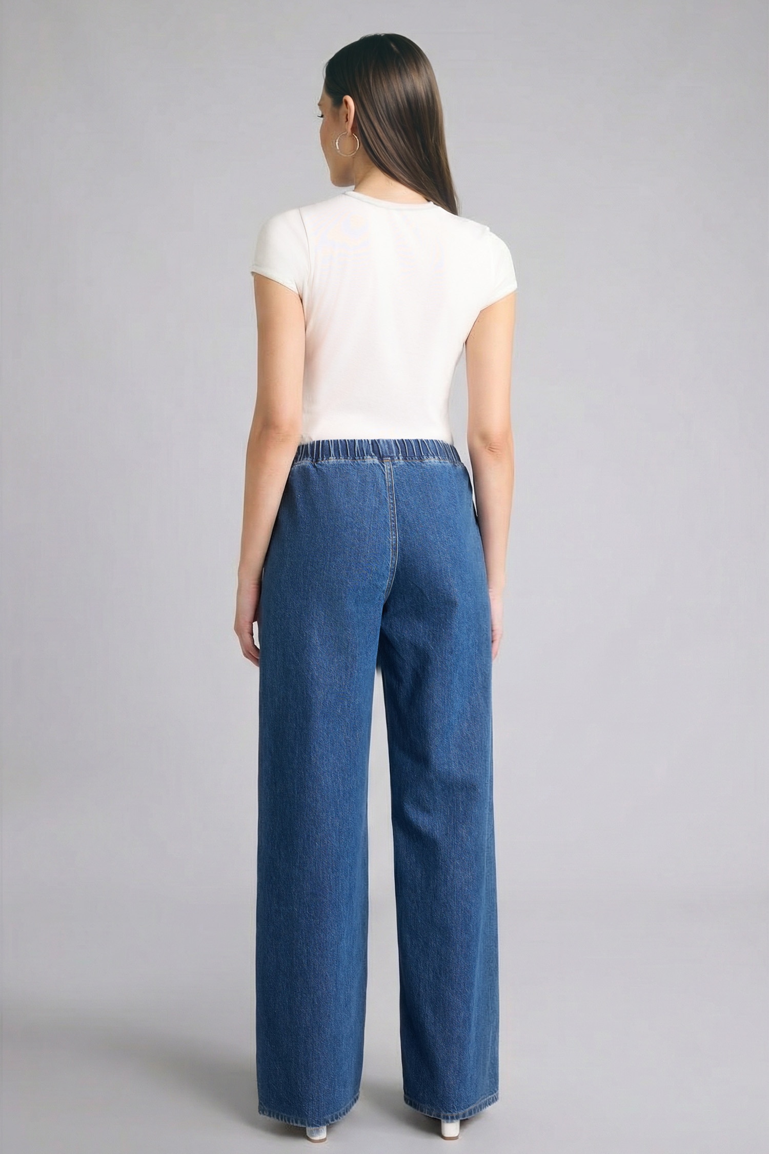 DeFacto Wide Leg Yüksek Bel Jean Pantolon görsel 5