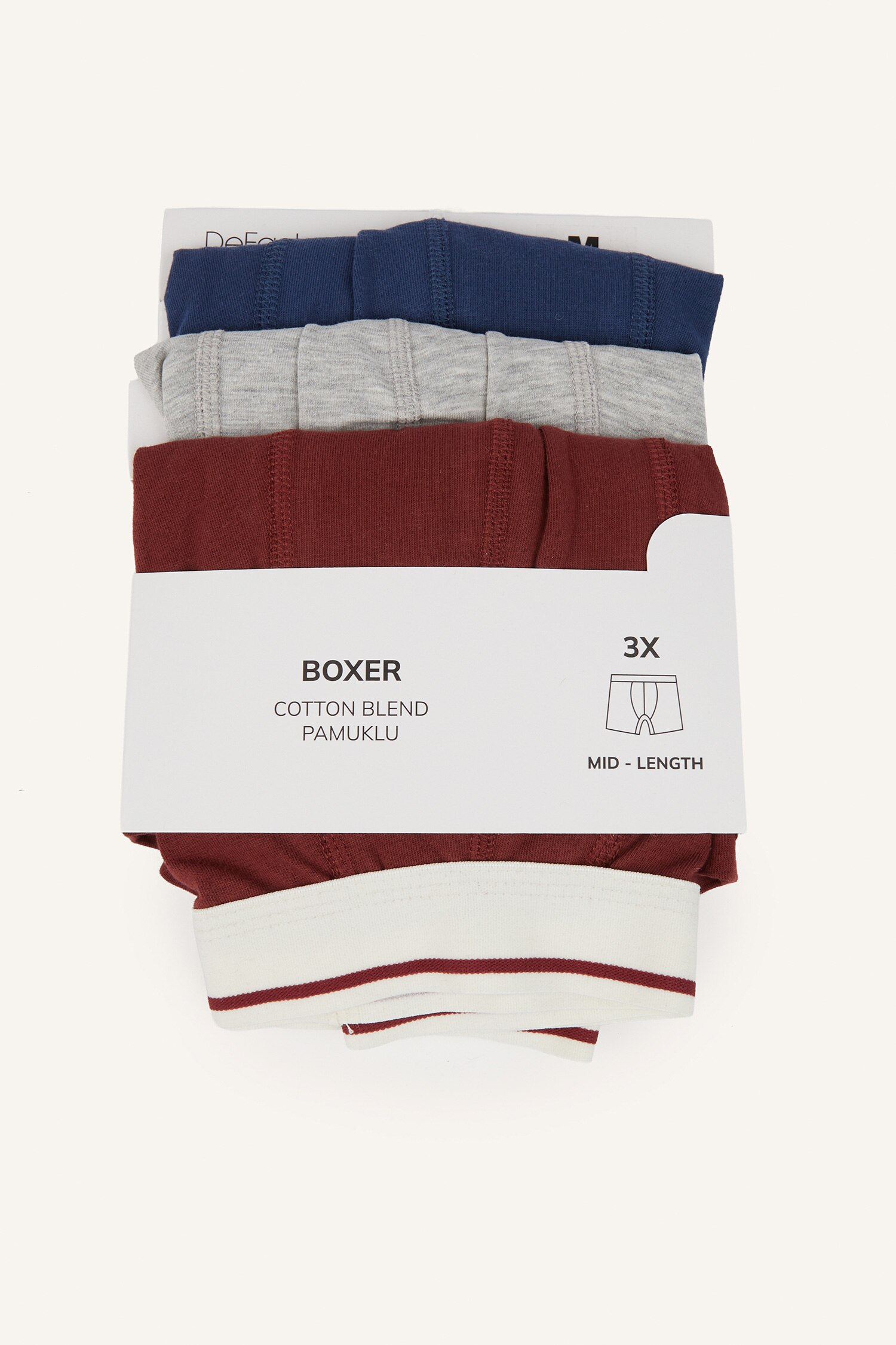 DeFacto Regular Fıt 3'lü Boxer görsel 7