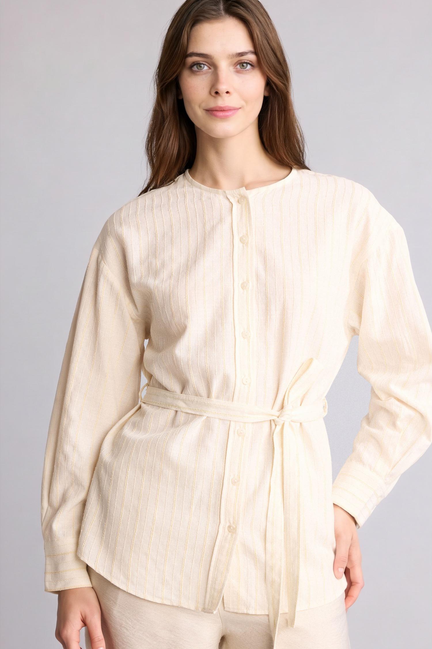 DeFacto Regular Fit Çizgili Tunik görsel 2