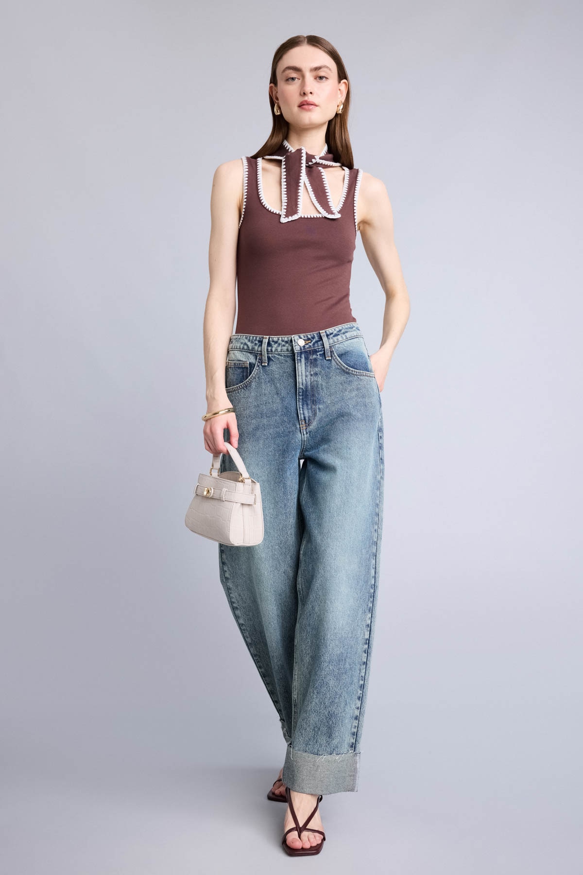 DeFacto Slim Fit Yuvarlak Yaka Ribana Atlet görsel 2