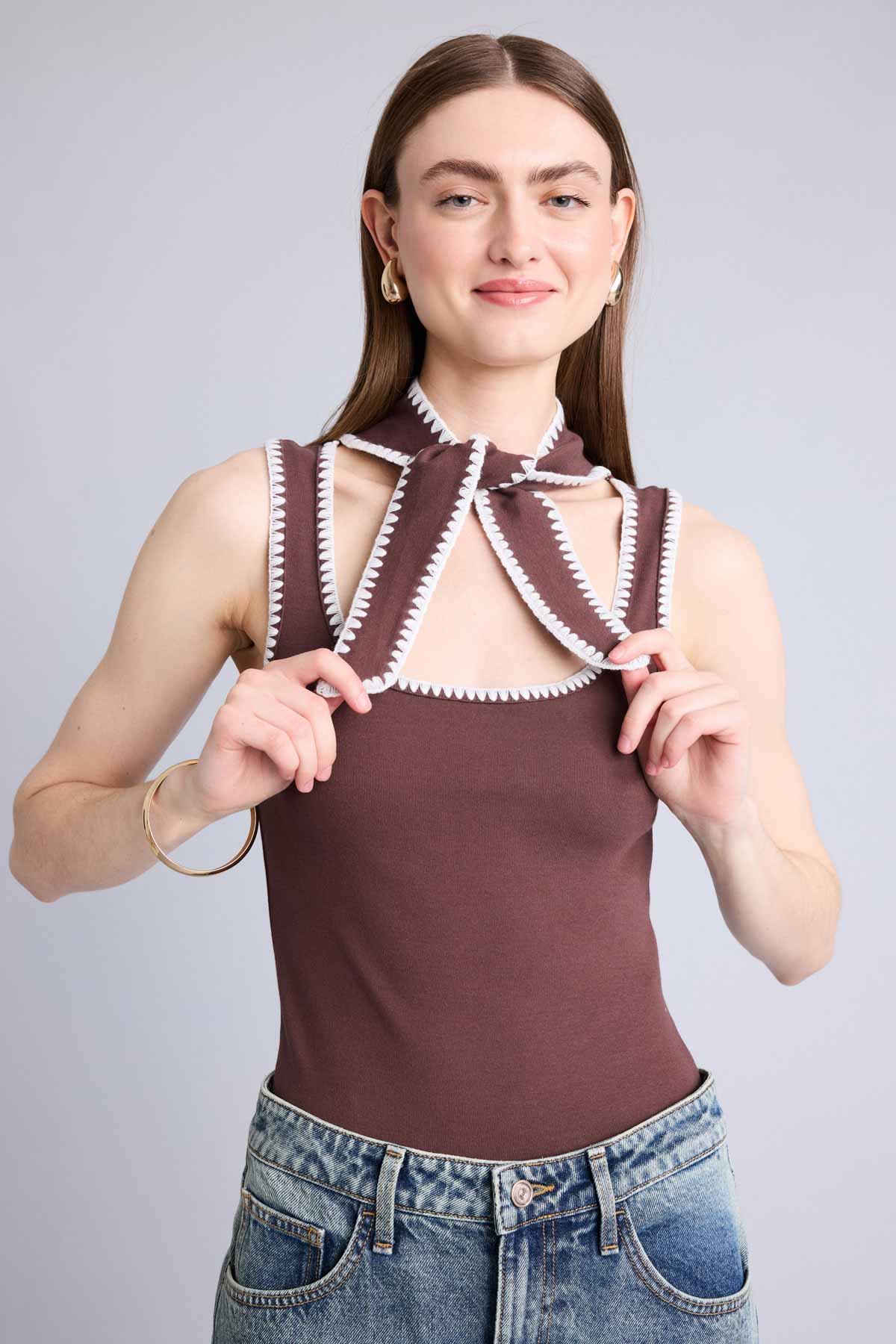 DeFacto Slim Fit Yuvarlak Yaka Ribana Atlet görsel 4