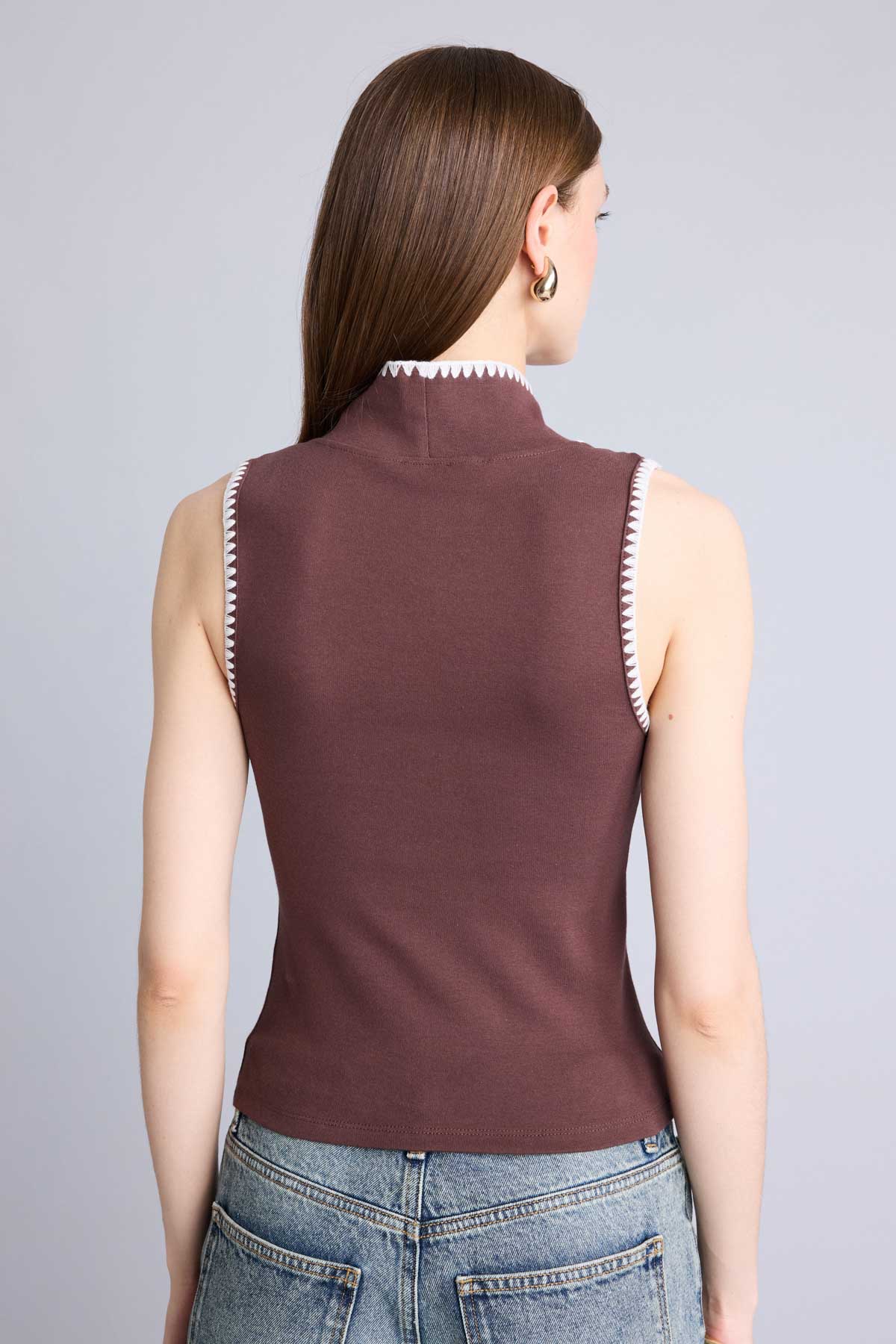 DeFacto Slim Fit Yuvarlak Yaka Ribana Atlet görsel 7