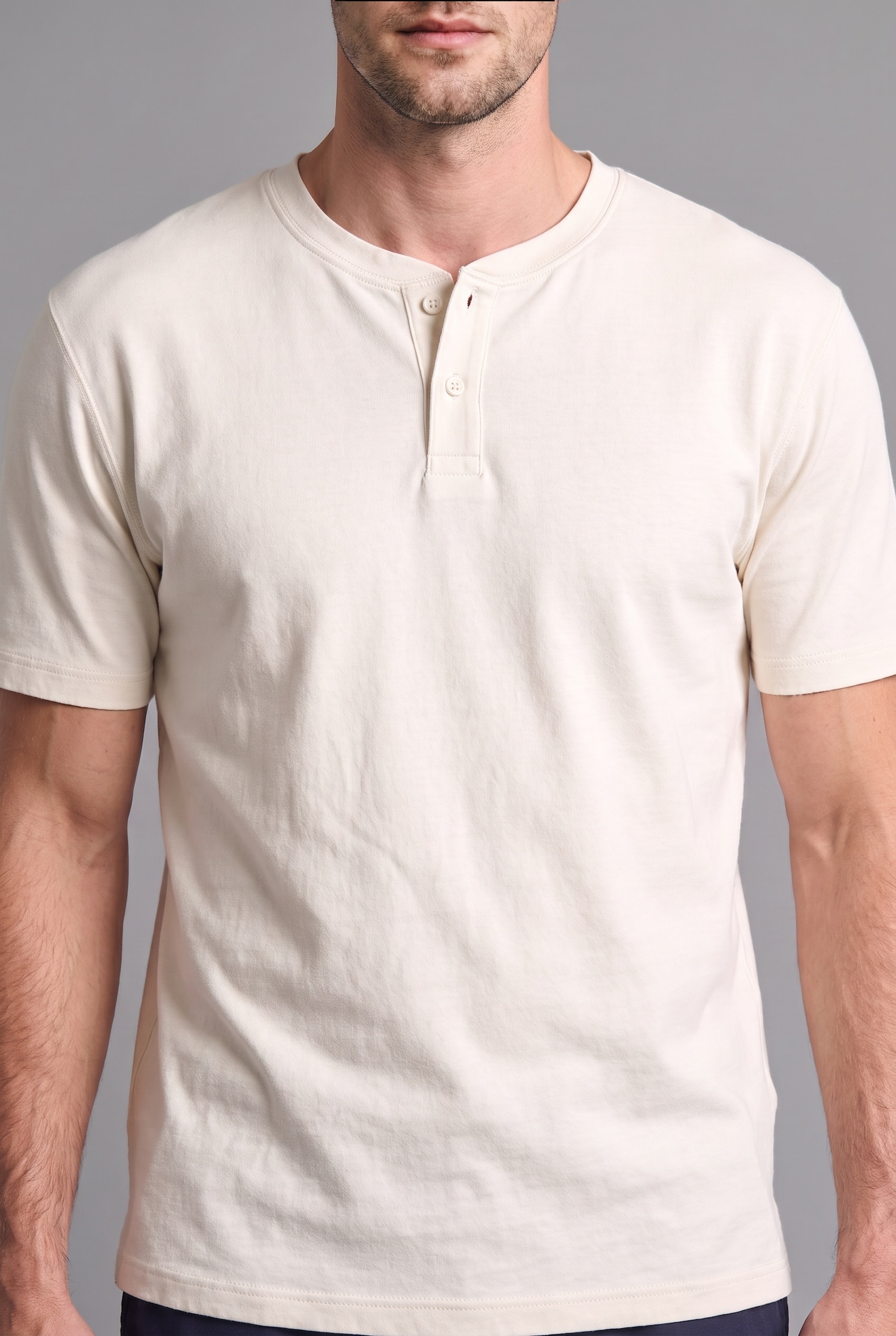 DeFacto Slim Fit Henley Yaka Basic Tişört görsel 6